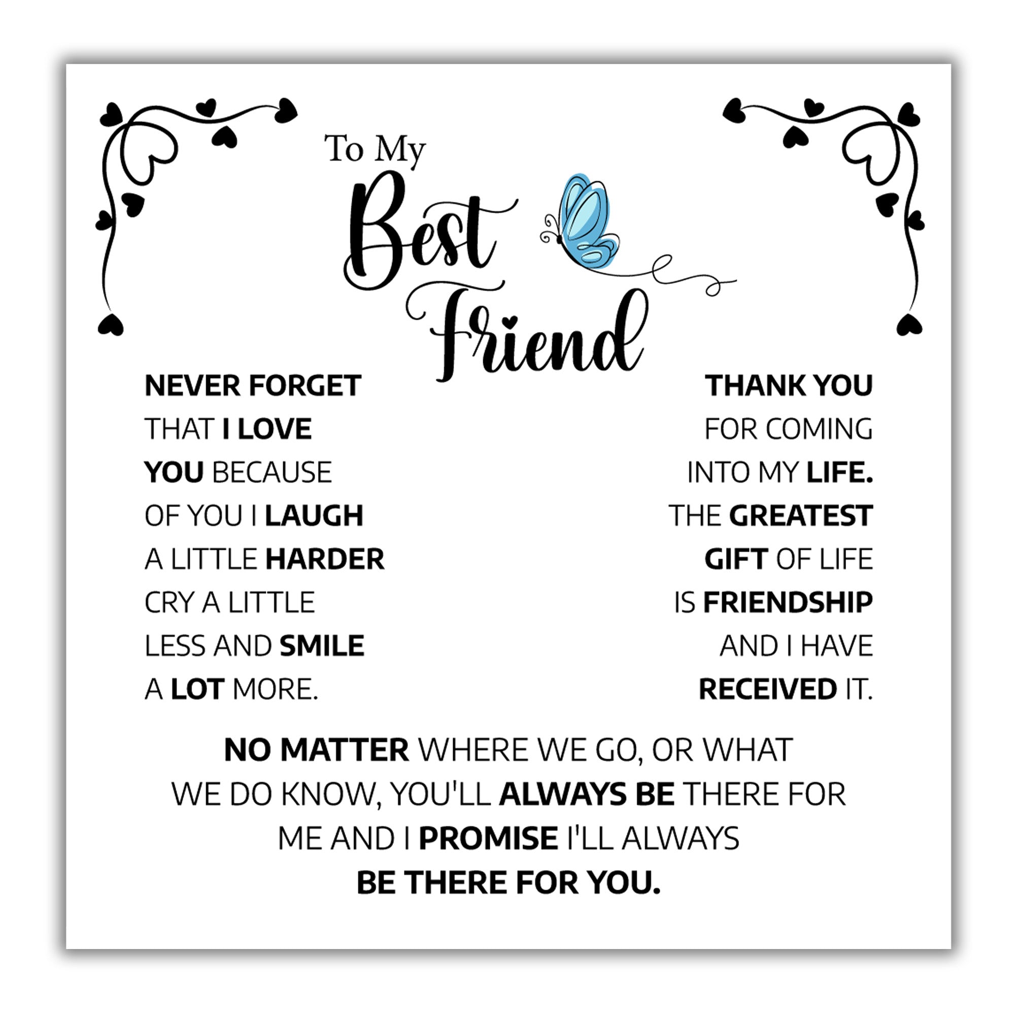 TRYNDI™ To My Best Friend Birdcage Necklace With Authentic Swarovski Crystals