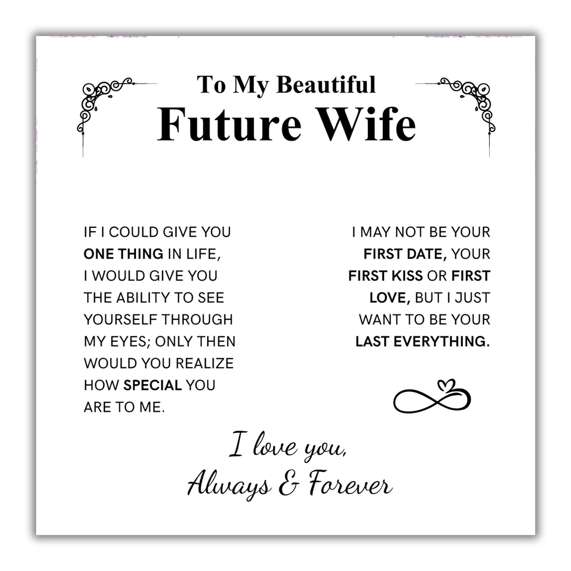 TRYNDI™ To My Beautiful Future Wife Birdcage Necklace With Authentic Swarovski Crystals