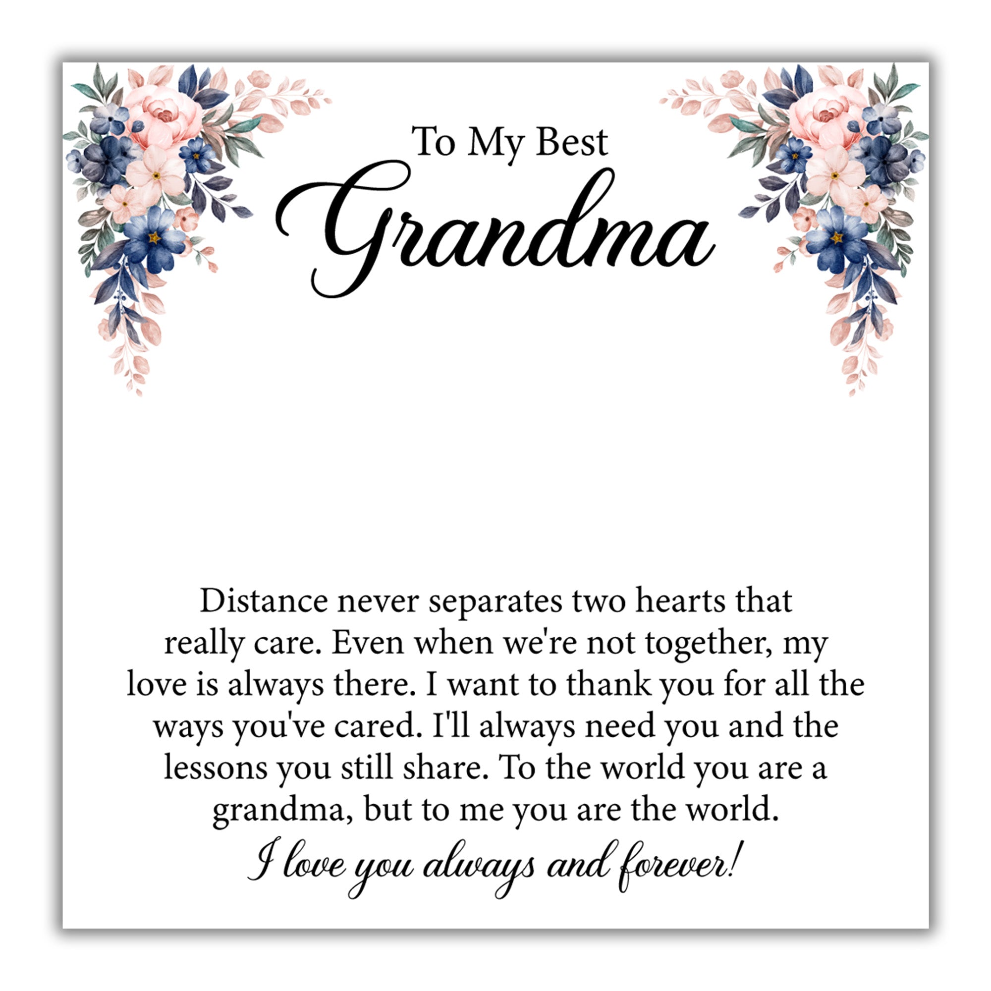 TRYNDI™ To My Best Grandma Birdcage Necklace With Authentic Swarovski Crystals