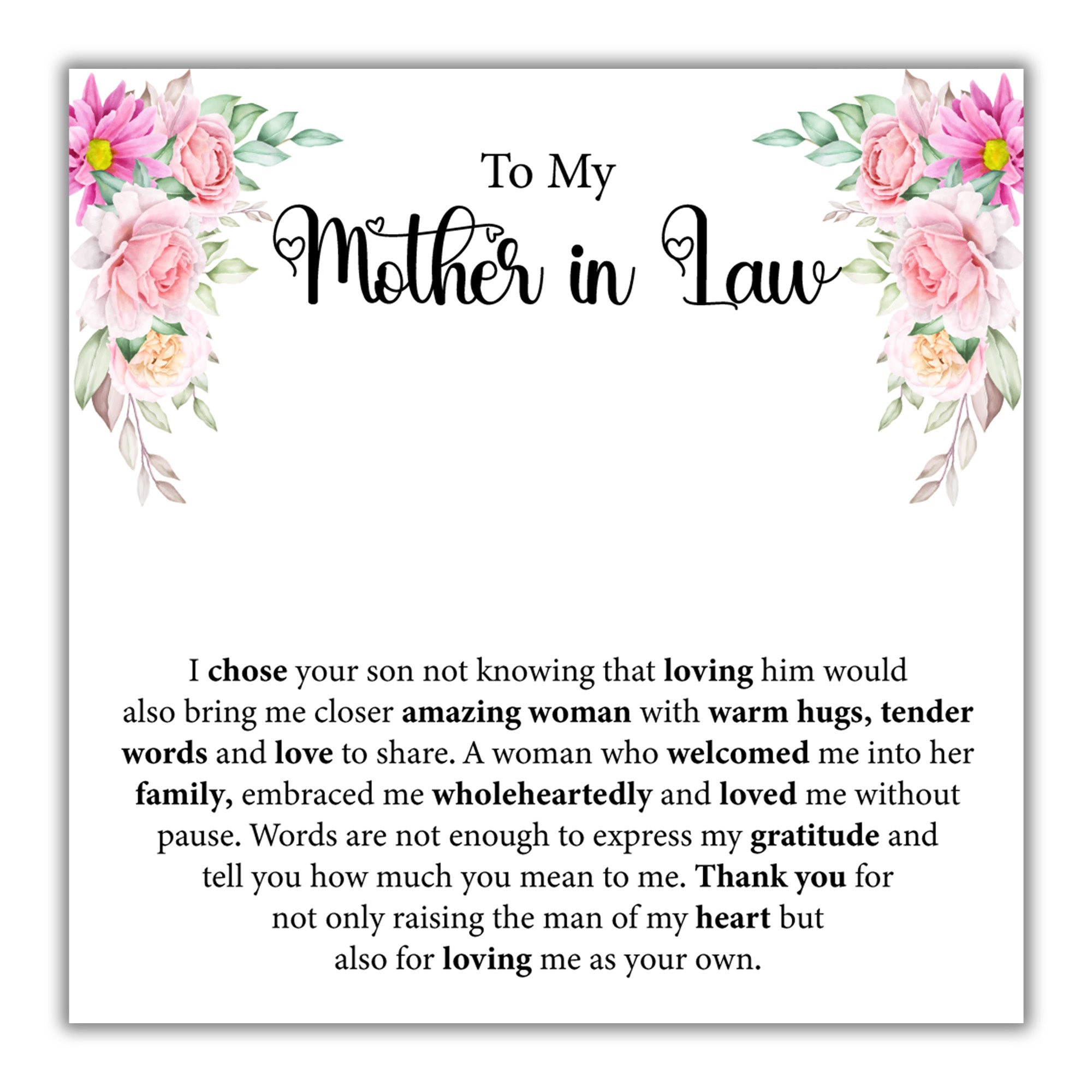 TRYNDI™ To My Mother-in-law Birdcage Necklace With Authentic Swarovski Crystals