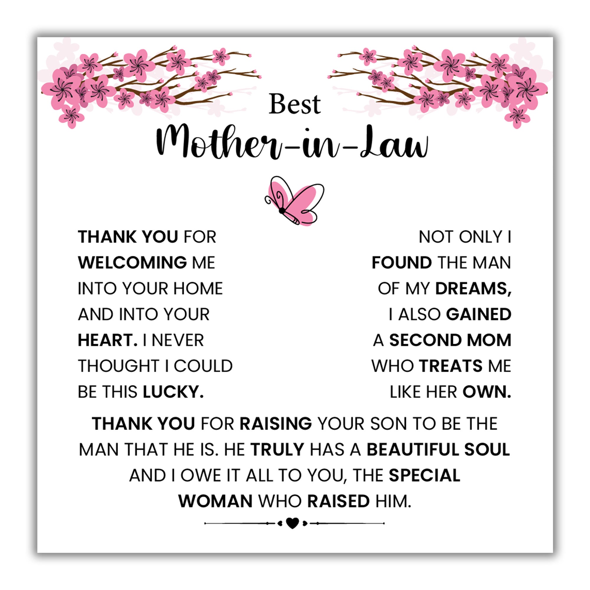 TRYNDI™ To My Best Mother-in-law Birdcage Necklace With Authentic Swarovski Crystals