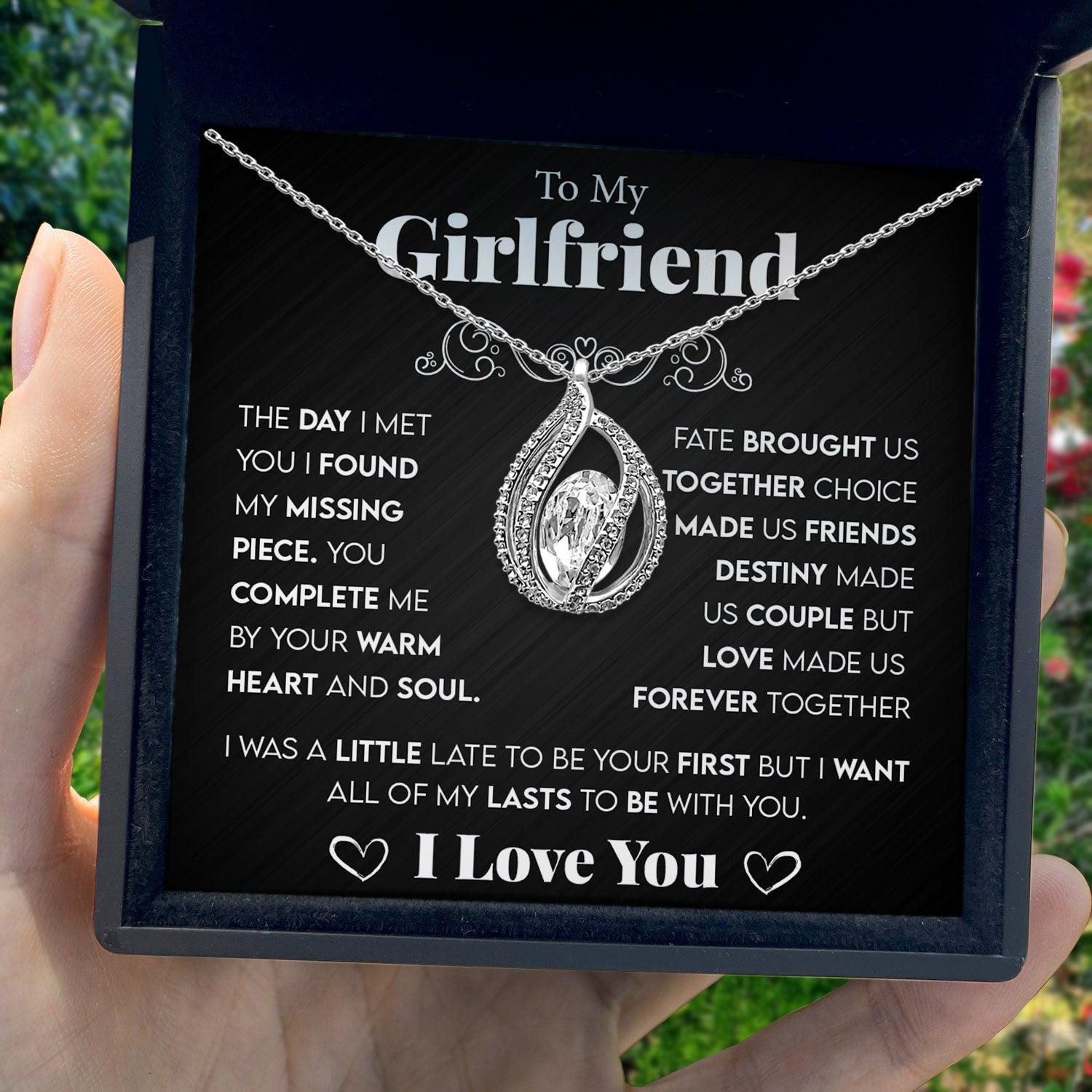 To My Girlfriend - I Want All Of My Lasts To Be With You  - Orbital Birdcage Necklace - TRYNDI
