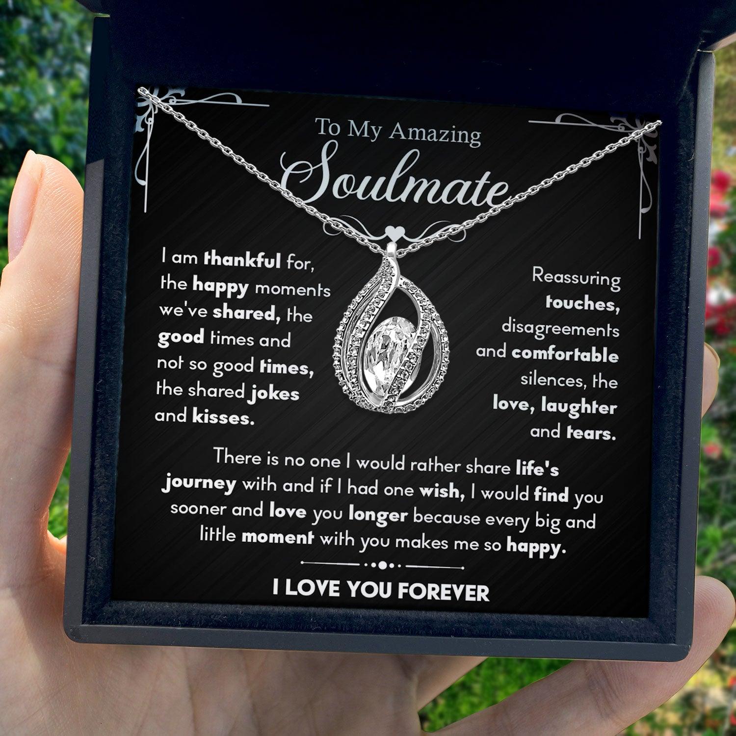 To My Amazing Soulmate - There Is No One I Would Rather Share Life's Journey - Orbital Birdcage Necklace - TRYNDI