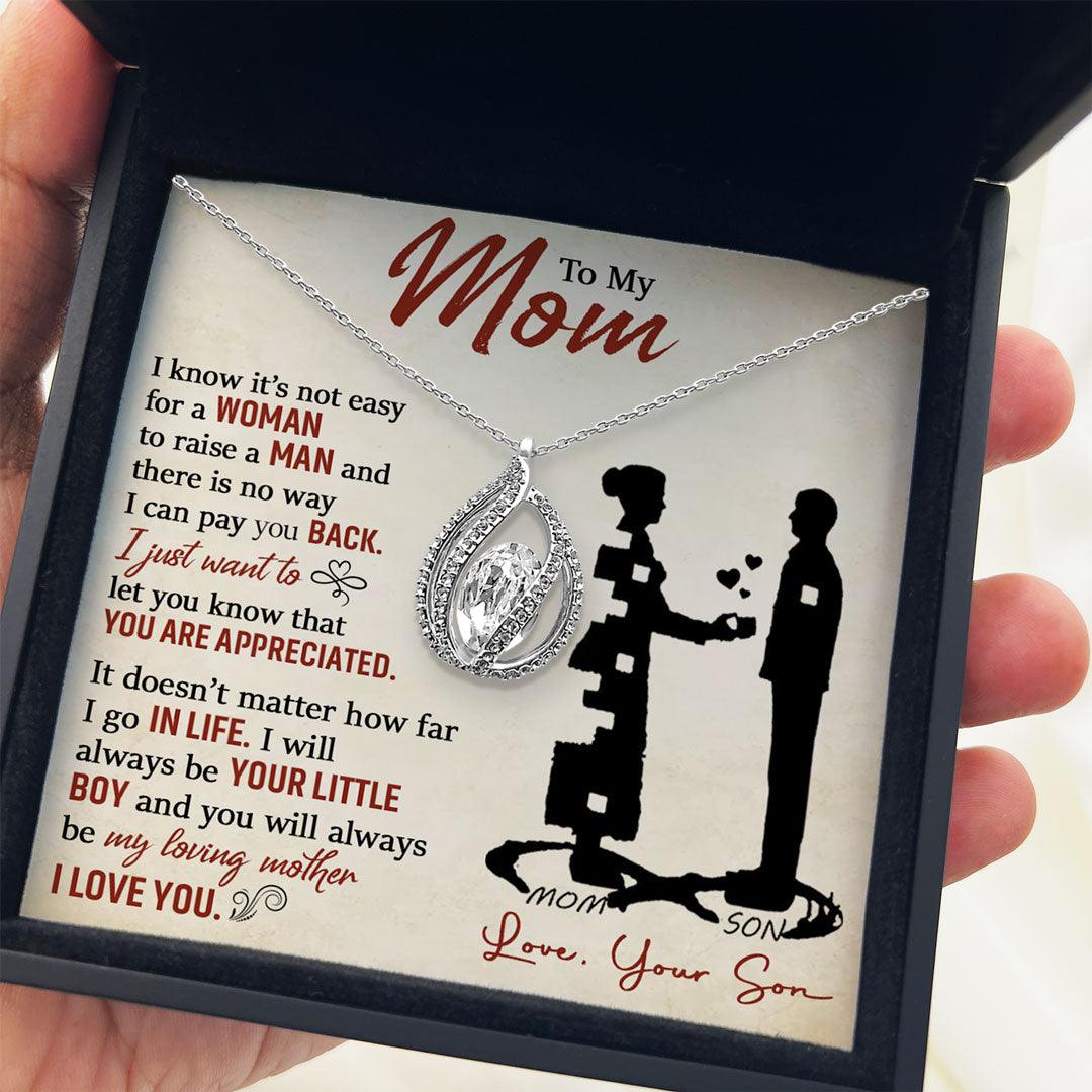 To My Mom - I Love You - Orbital Birdcage Necklace - TRYNDI