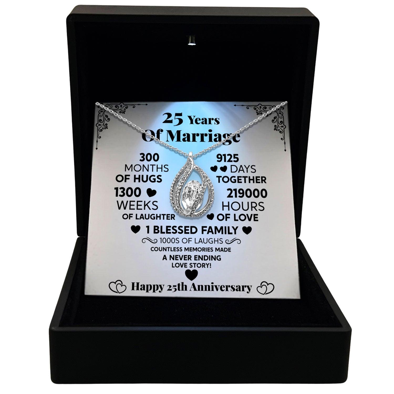 Anniversary Gifts for Her - 25 Years Of marriage - Orbital Birdcage Necklace - TRYNDI