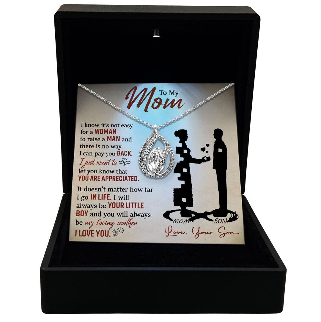 To My Mom - I Love You - Orbital Birdcage Necklace - TRYNDI