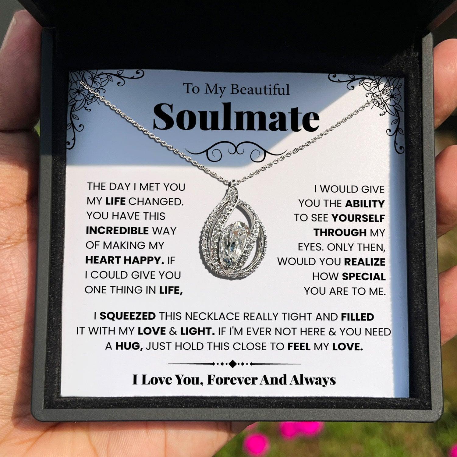 To My Beautiful Soulmate - You Have This Incredible Way Of Making My Heart Happy - Orbital Birdcage Necklace - TRYNDI