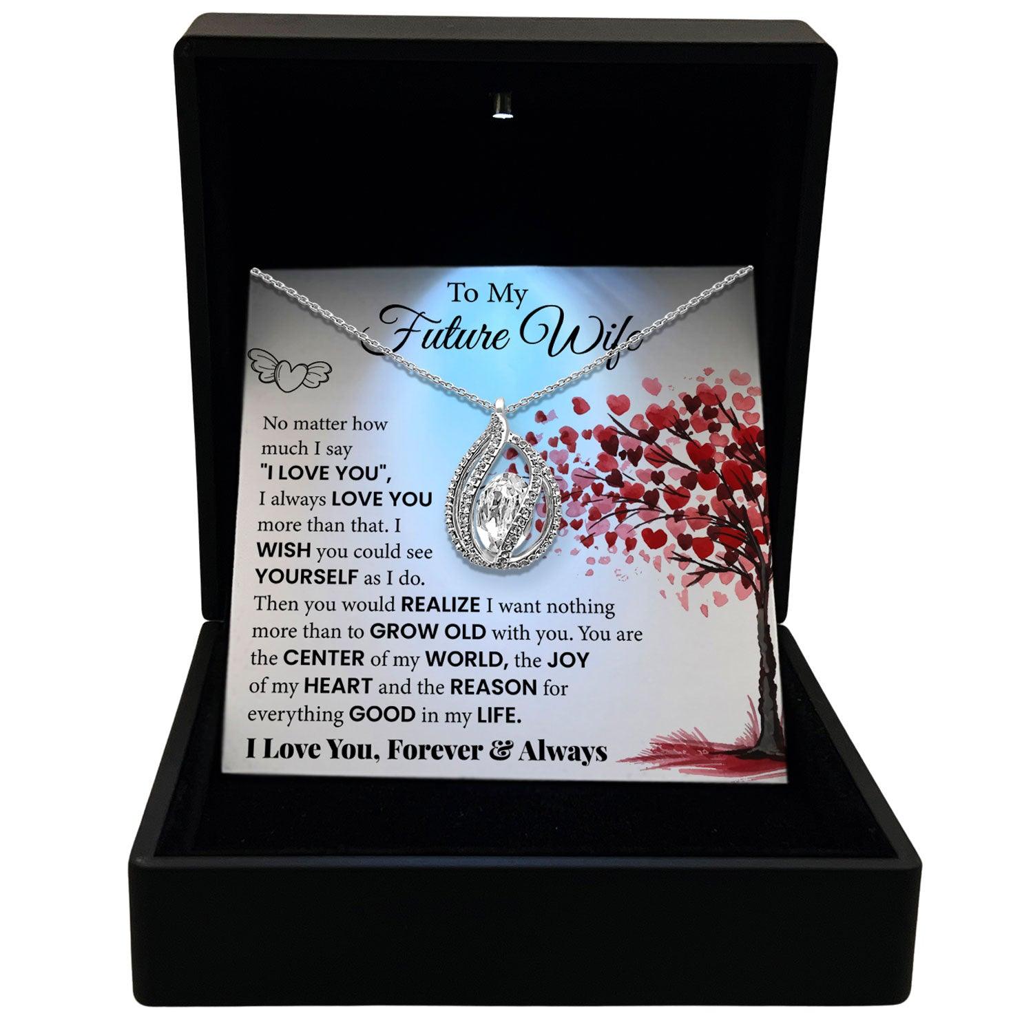 To My Future Wife - You Are The Center Of My World - Orbital Birdcage Necklace - TRYNDI