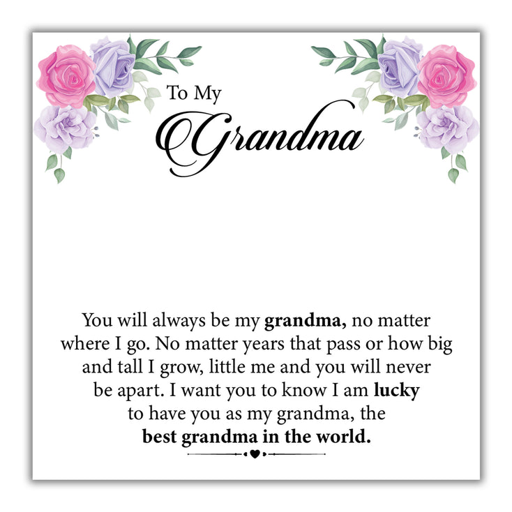TRYNDI™  To My Grandma Love Knot Necklace With Authentic Swarovski Crystals