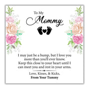 TRYNDI™ To My Mommy Floating Heart Necklace With Authentic Swarovski Crystals
