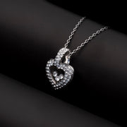 TRYNDI™ To My Daughter Floating Heart Necklace With Authentic Swarovski Crystals