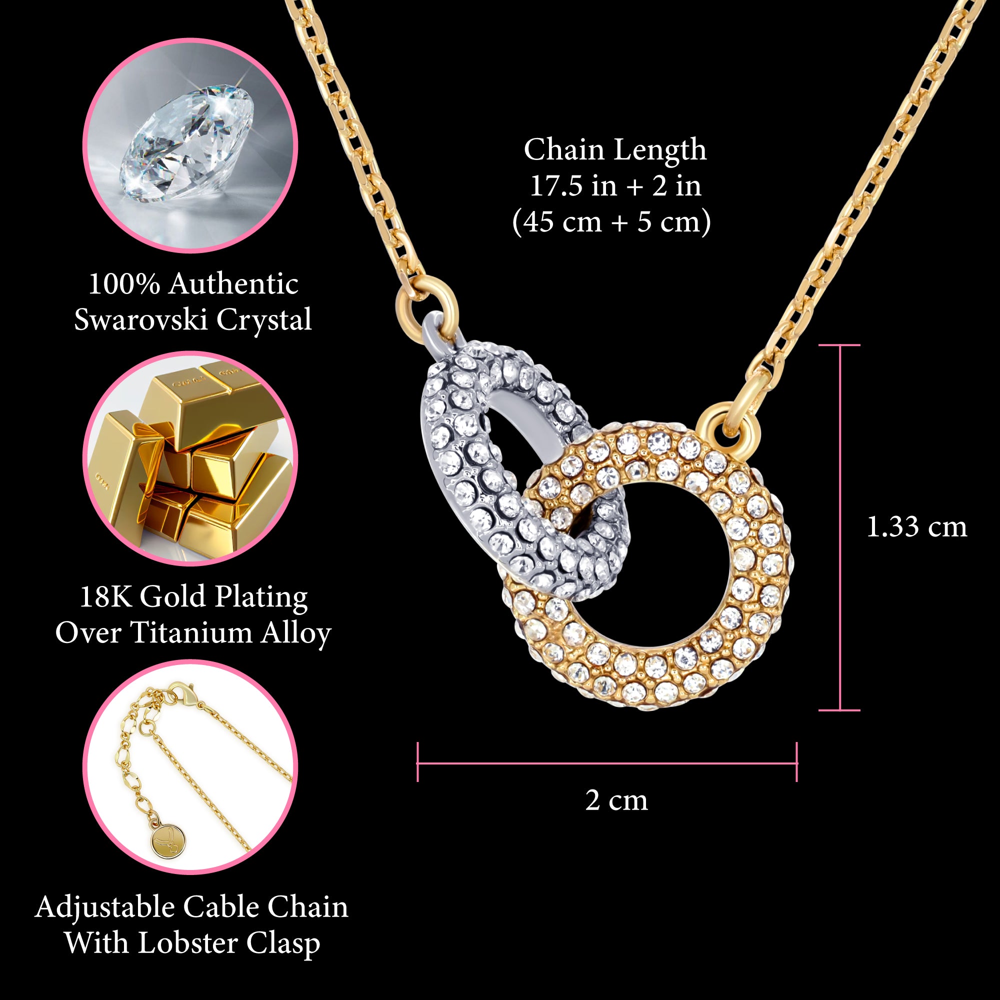 To My Mom Necklace from Daughter or Son – Infinite Bond 18k Gold Plated Pendant