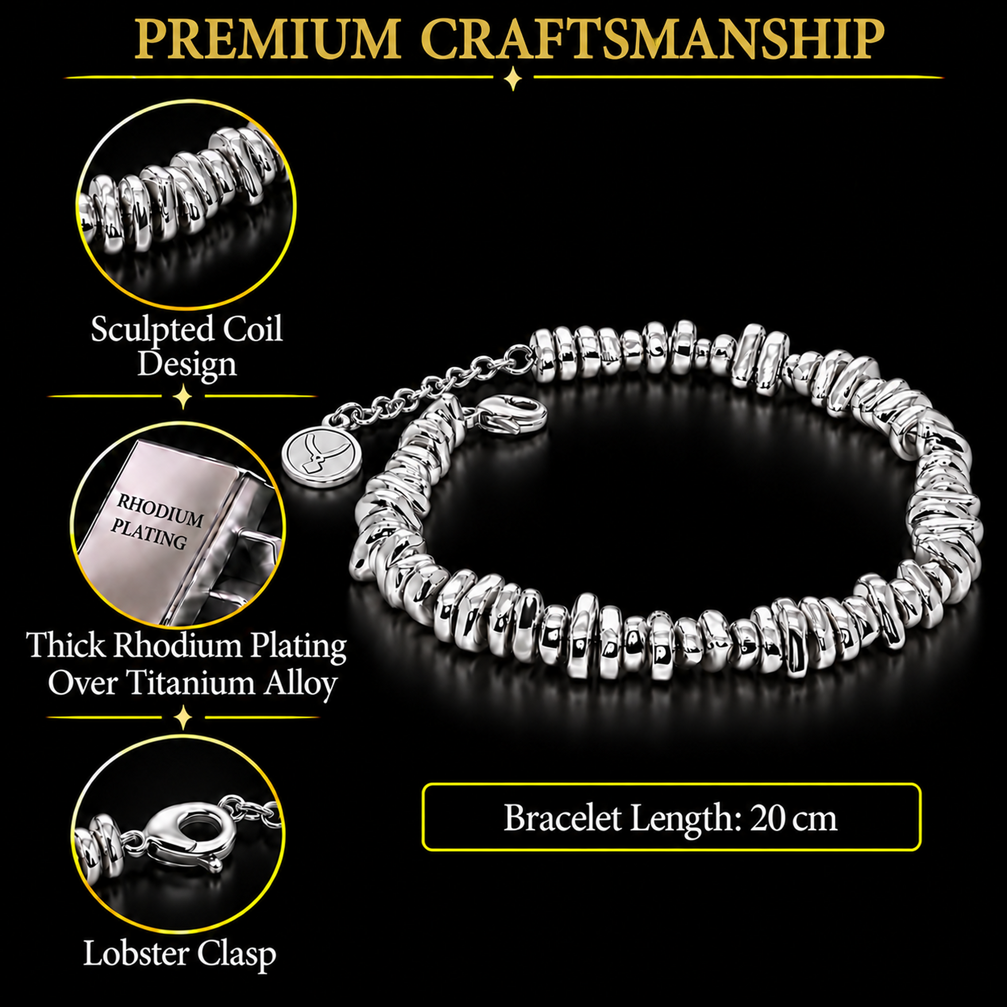 TRYNDI Lunar Coil Bracelet for Women