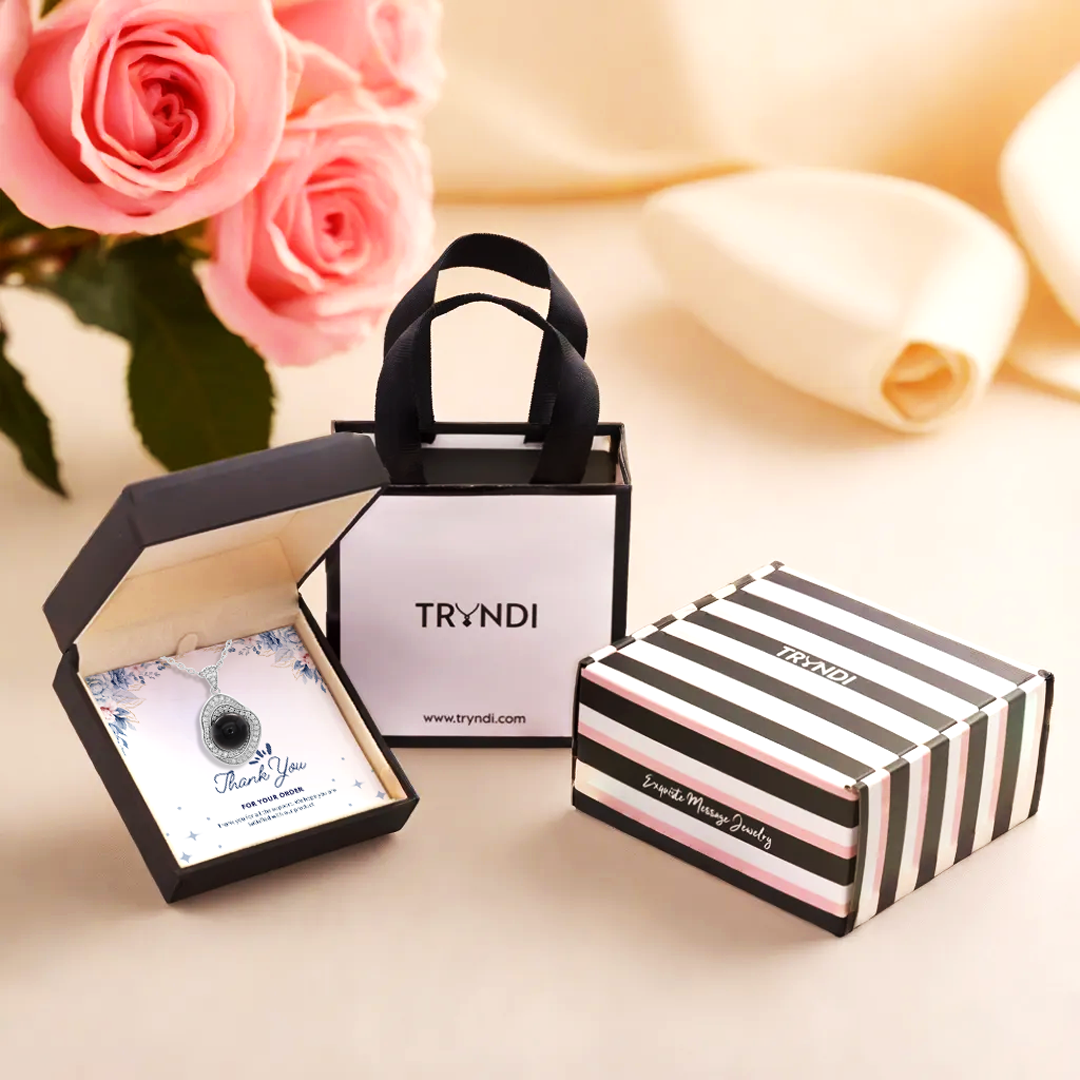 Tahitian Black Pearl Circle Necklace