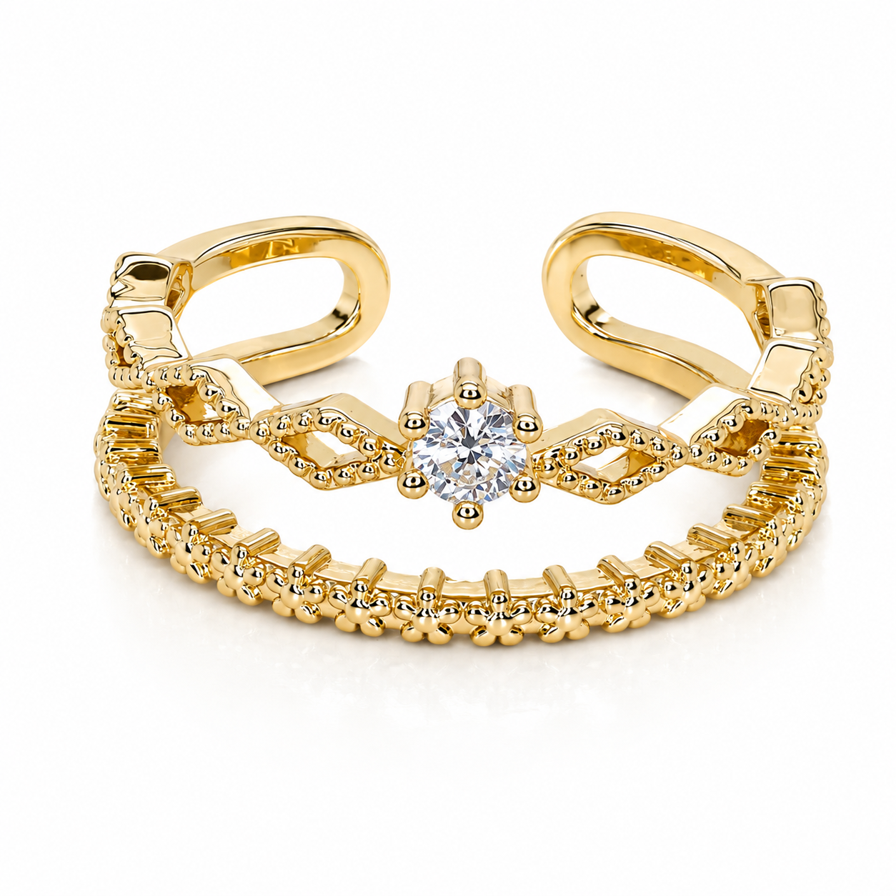 TRYNDI Royal Crown Ring for Women
