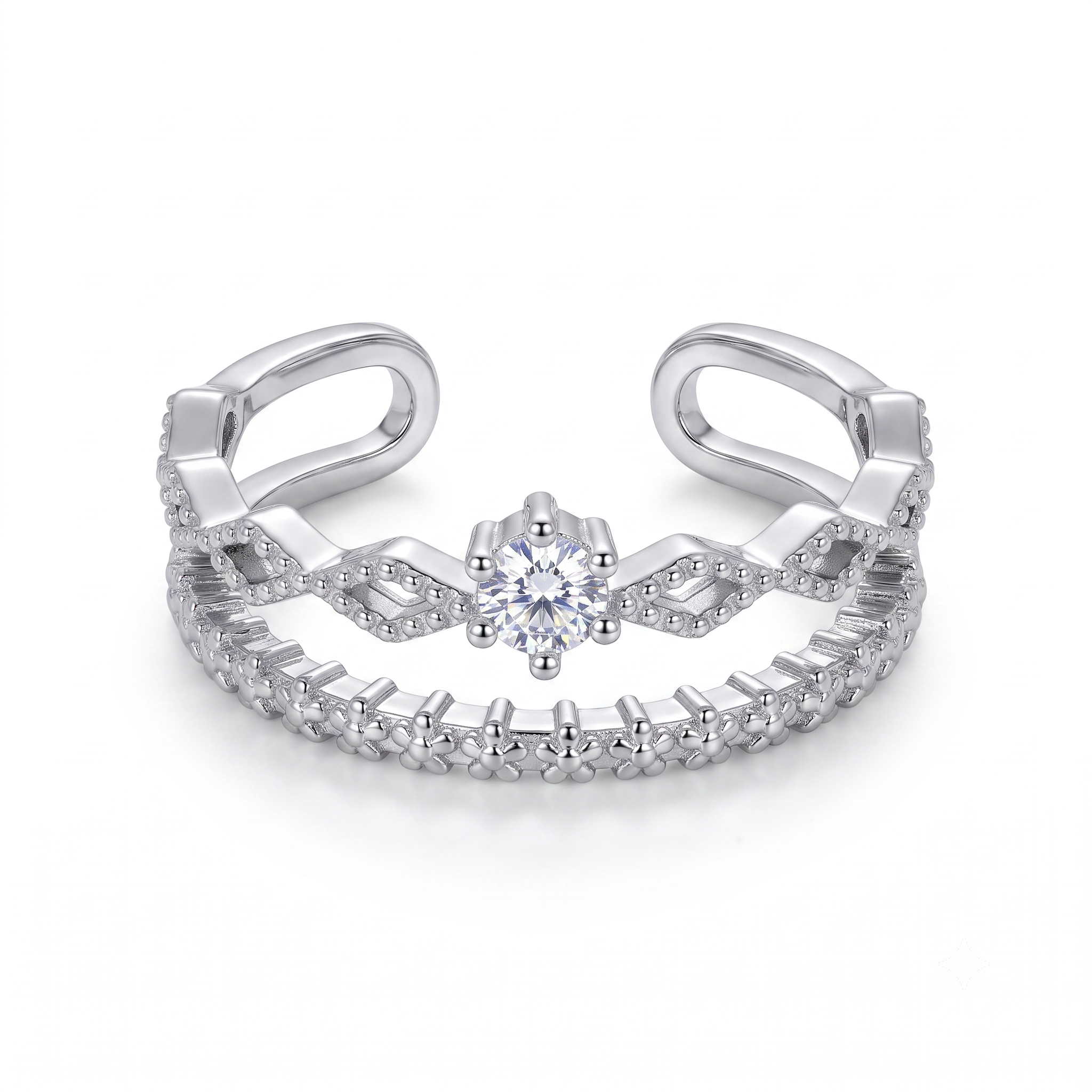 TRYNDI Royal Crown Ring for Women