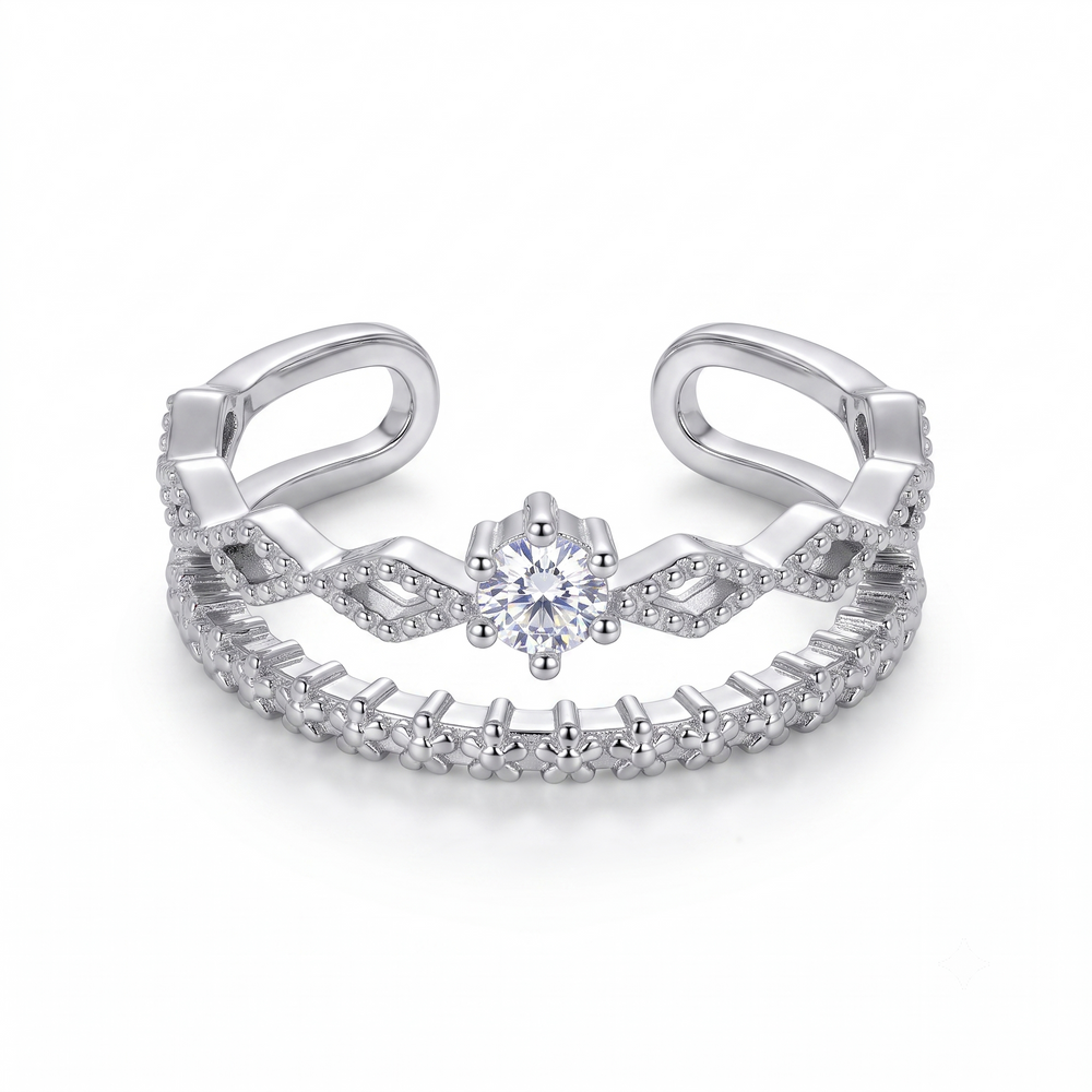 TRYNDI Royal Crown Ring for Women
