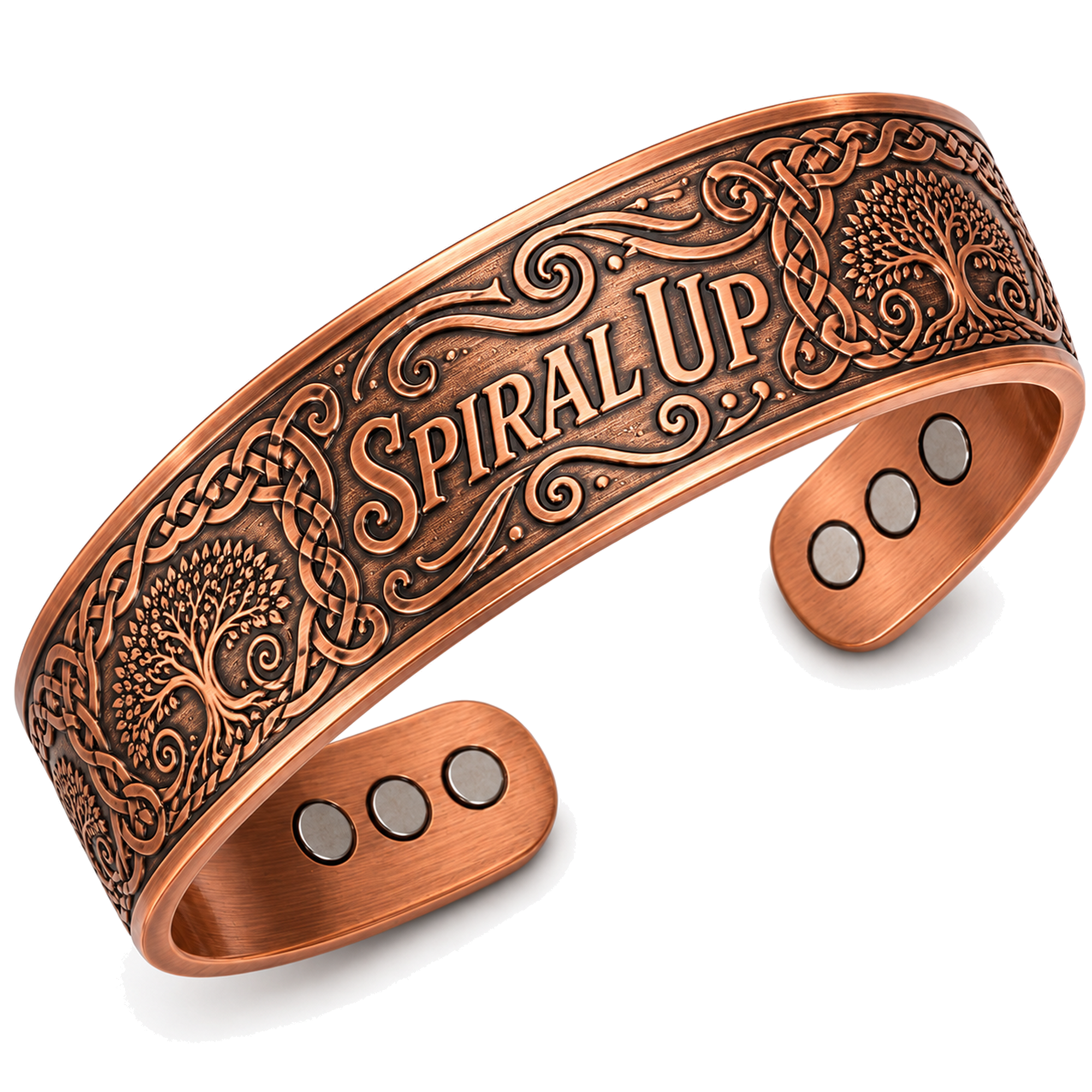 Spiral Up Copper Bracelet for Men