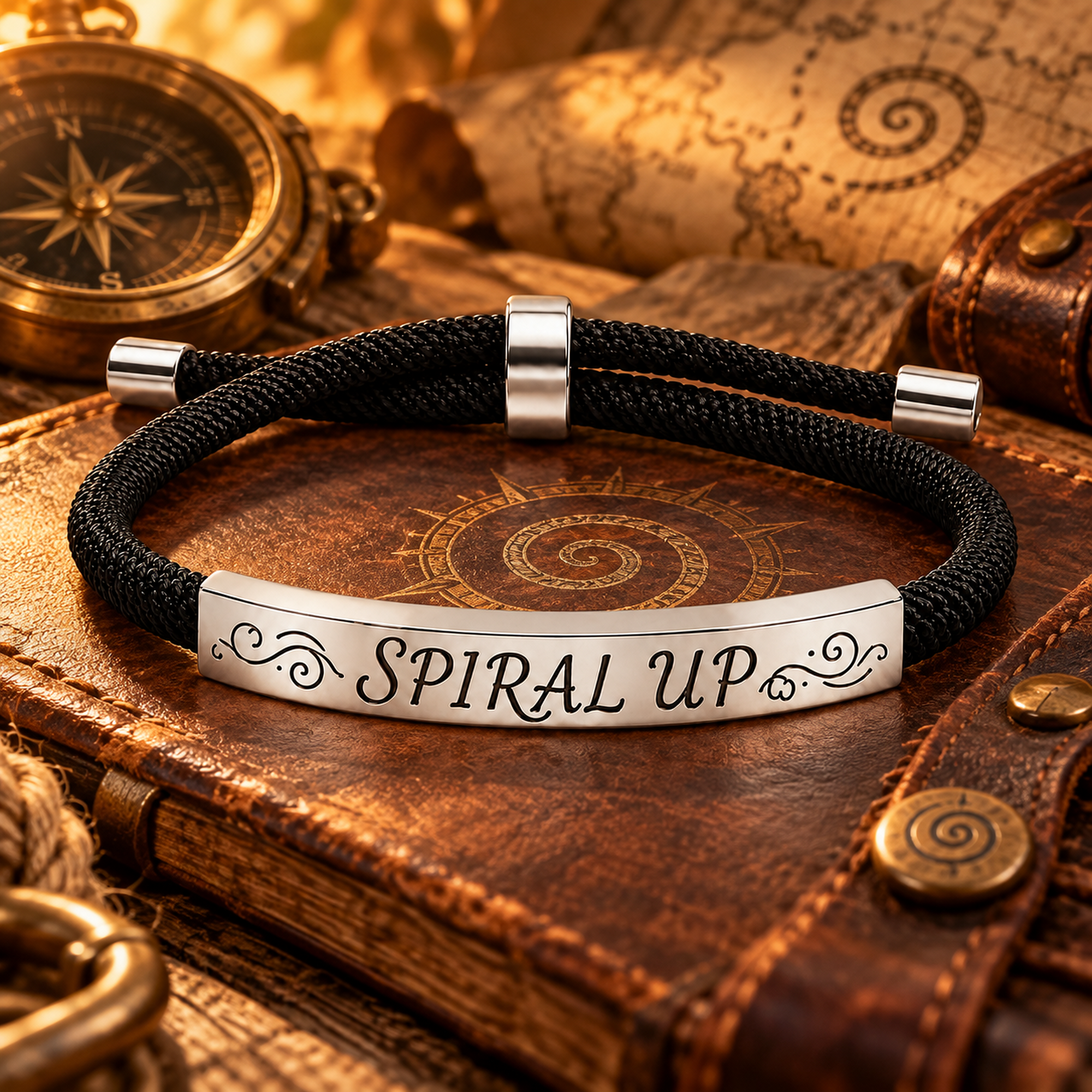 Spiral Up Courage Bracelet for Men