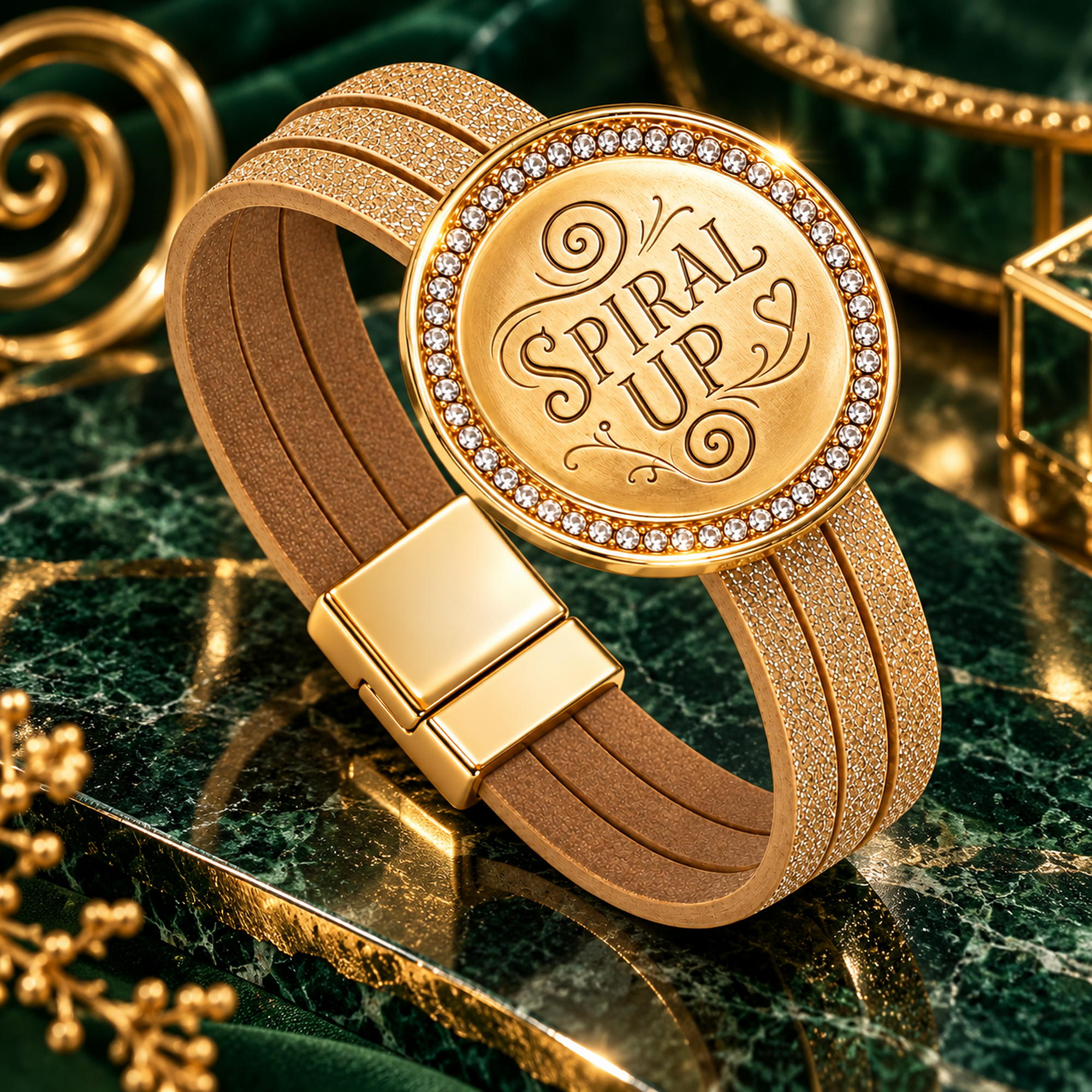 Spiral Up Power Bracelet for Men