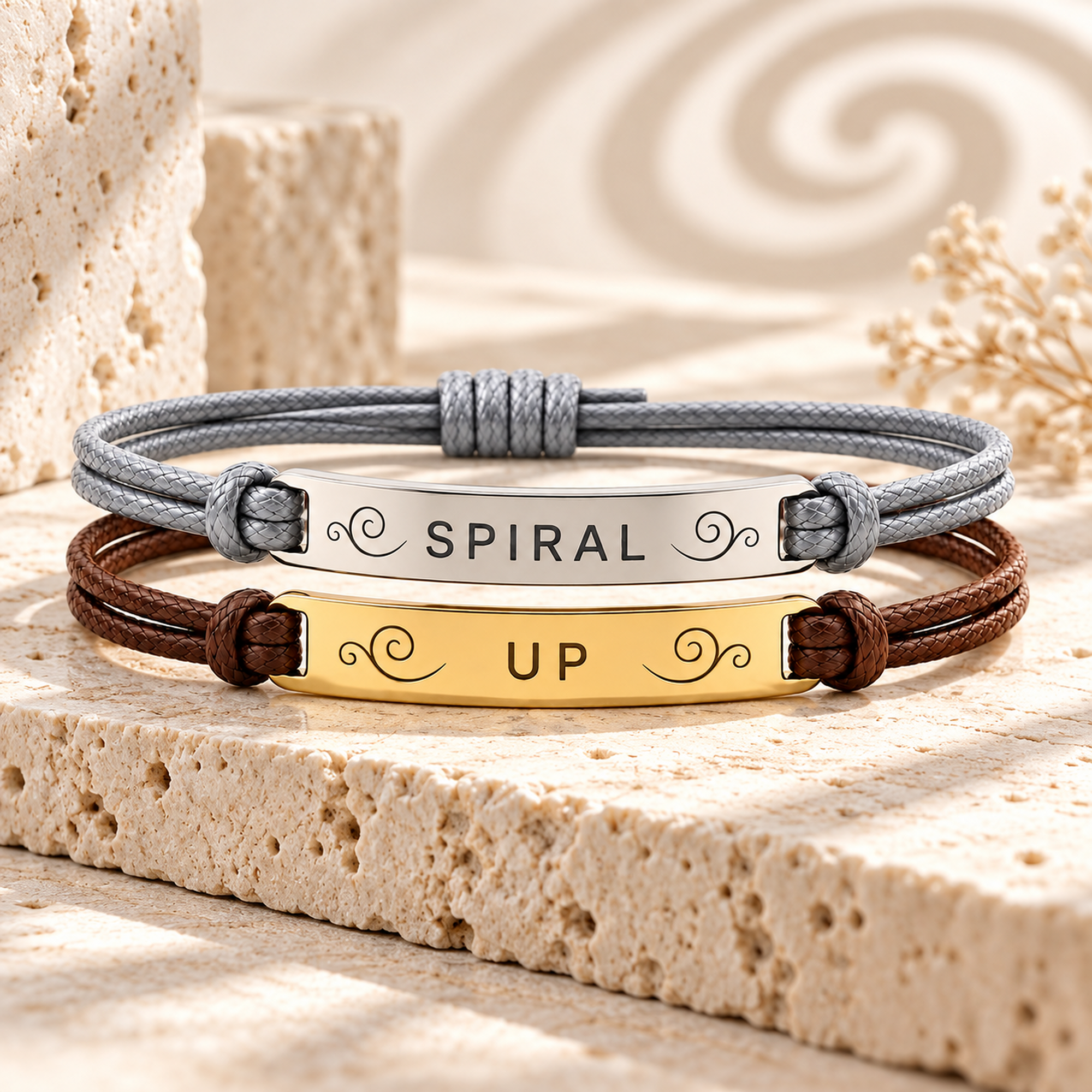 Spiral Up Twin Spirit Bracelet for Men