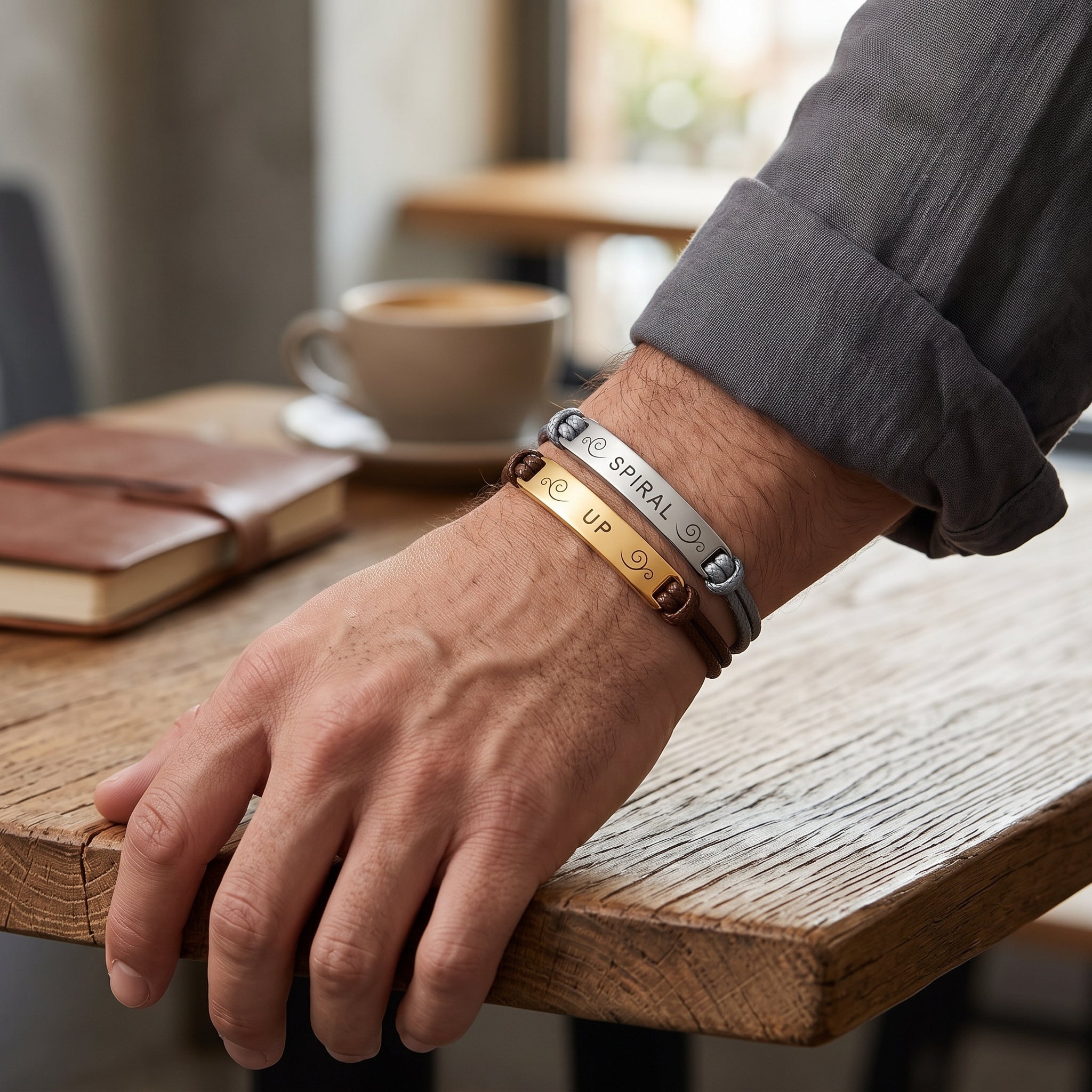 Spiral Up Twin Spirit Bracelet for Men