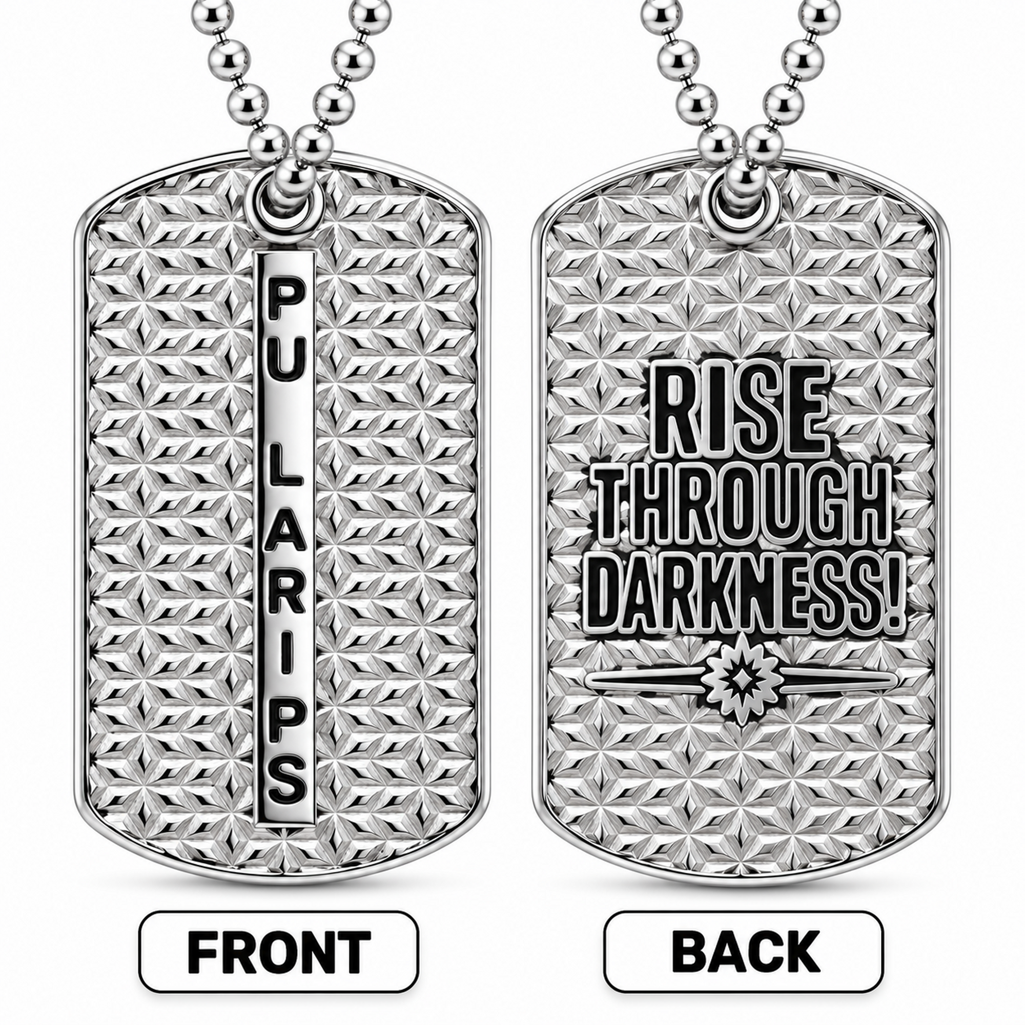 Spiral Up & Rise Dog Tag for Men