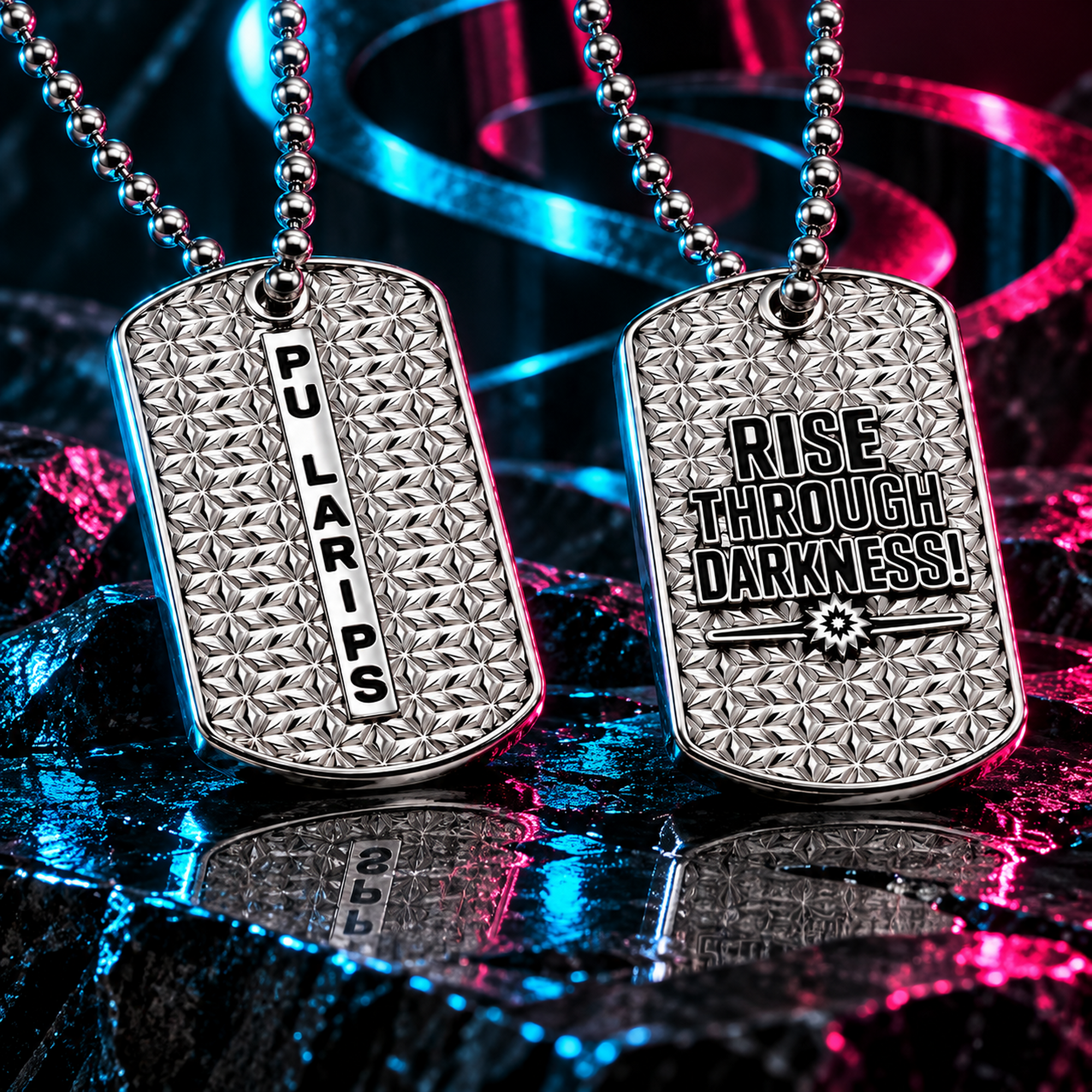 Spiral Up & Rise Dog Tag for Men