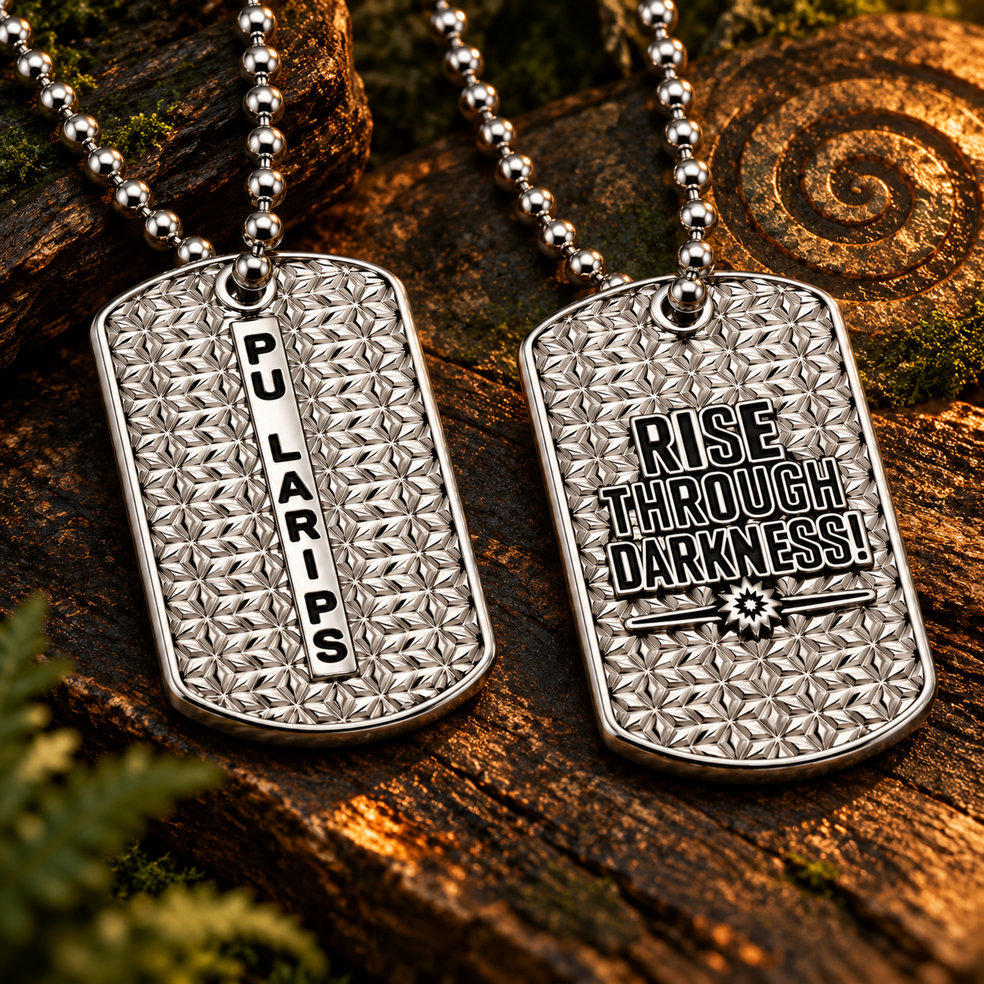 Spiral Up & Rise Dog Tag for Men