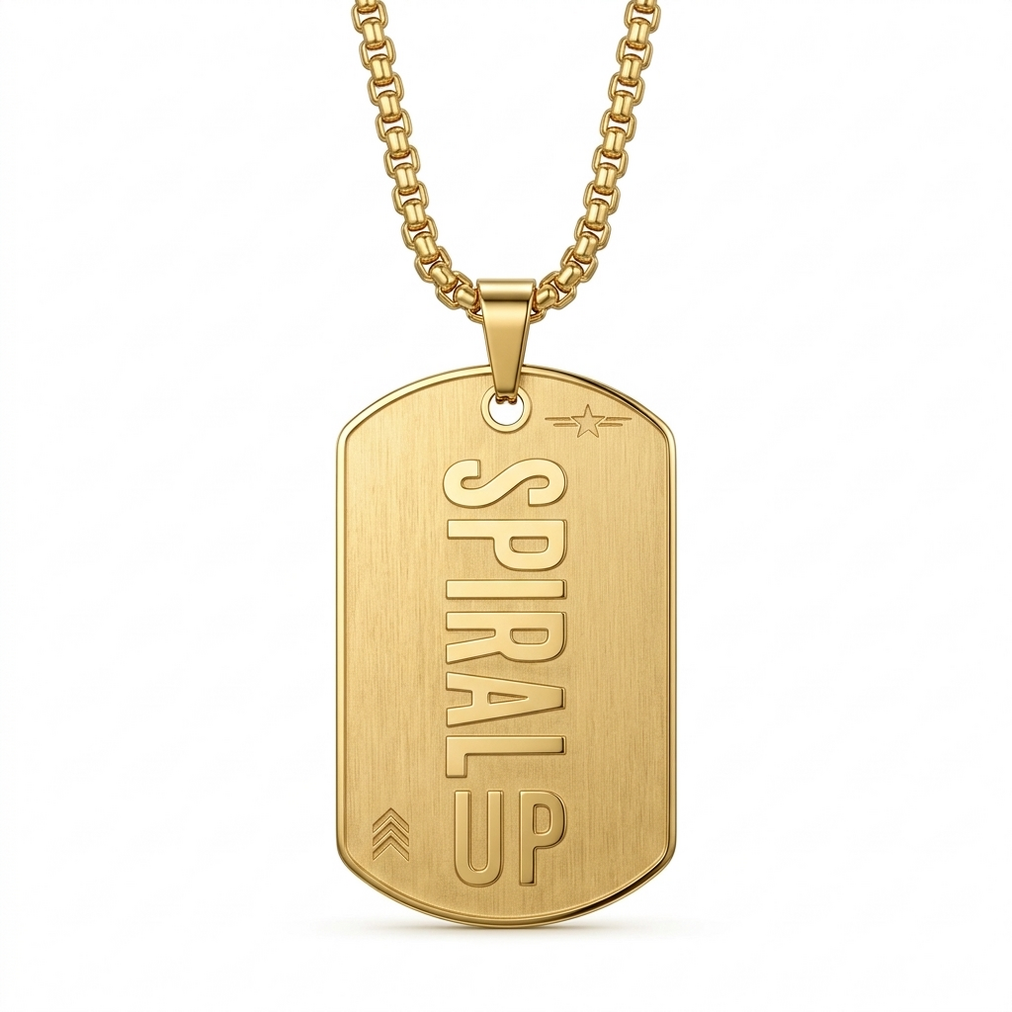Sprial Up Camoflauge Dog Tag for Men