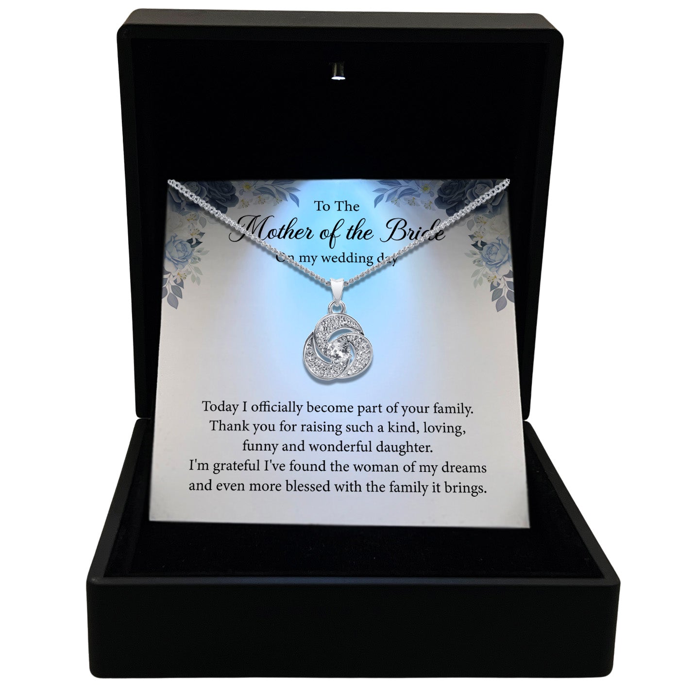 To The Mother of The Bride - Tryndi Love Knot Necklace