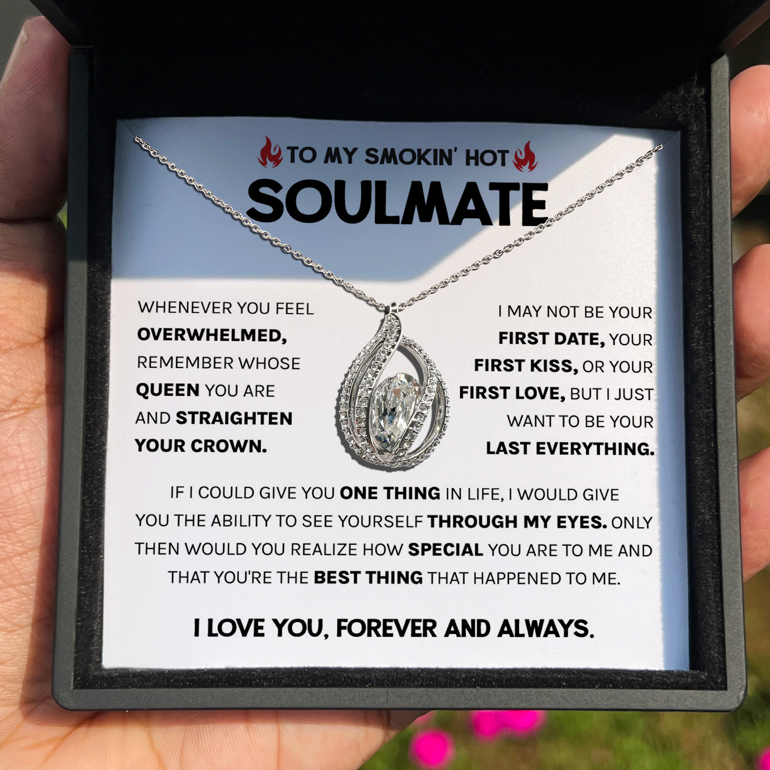 To My  Smoking Hot Soulmate - Want to be Your Last Everything- Orbital Birdcage Necklace