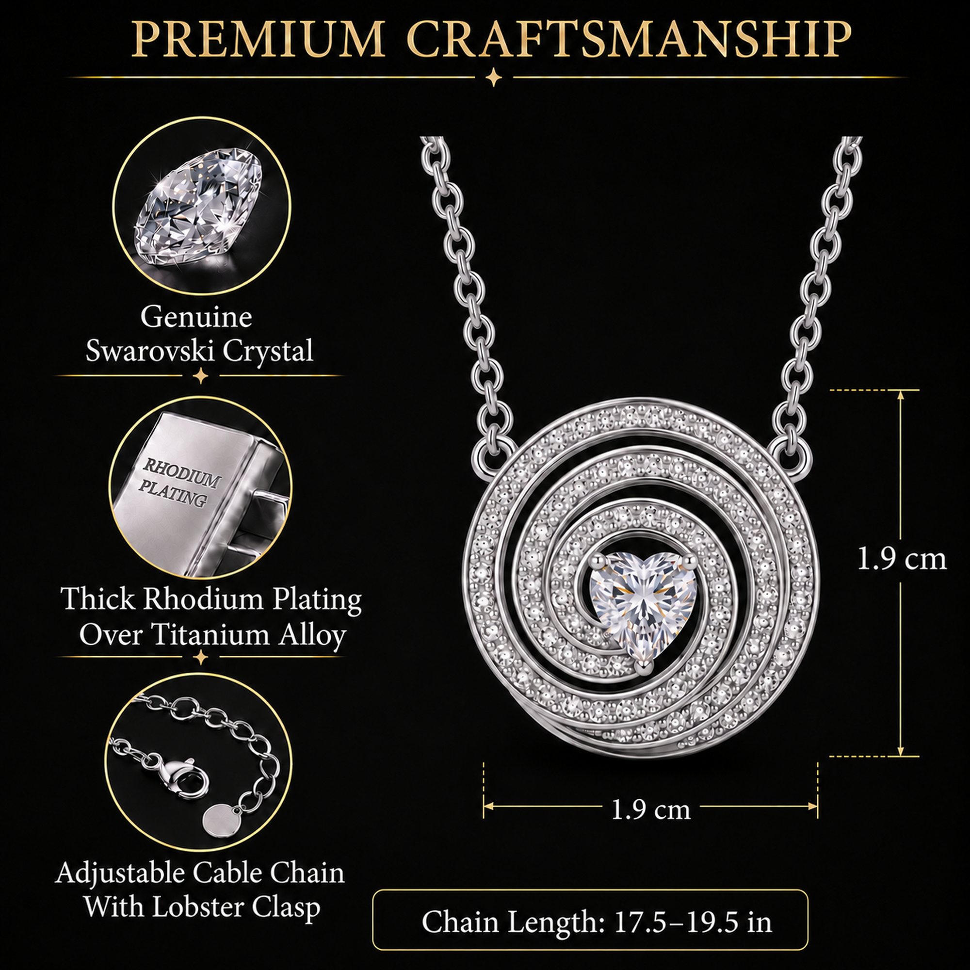 Spiral Up Embrace Necklace for women