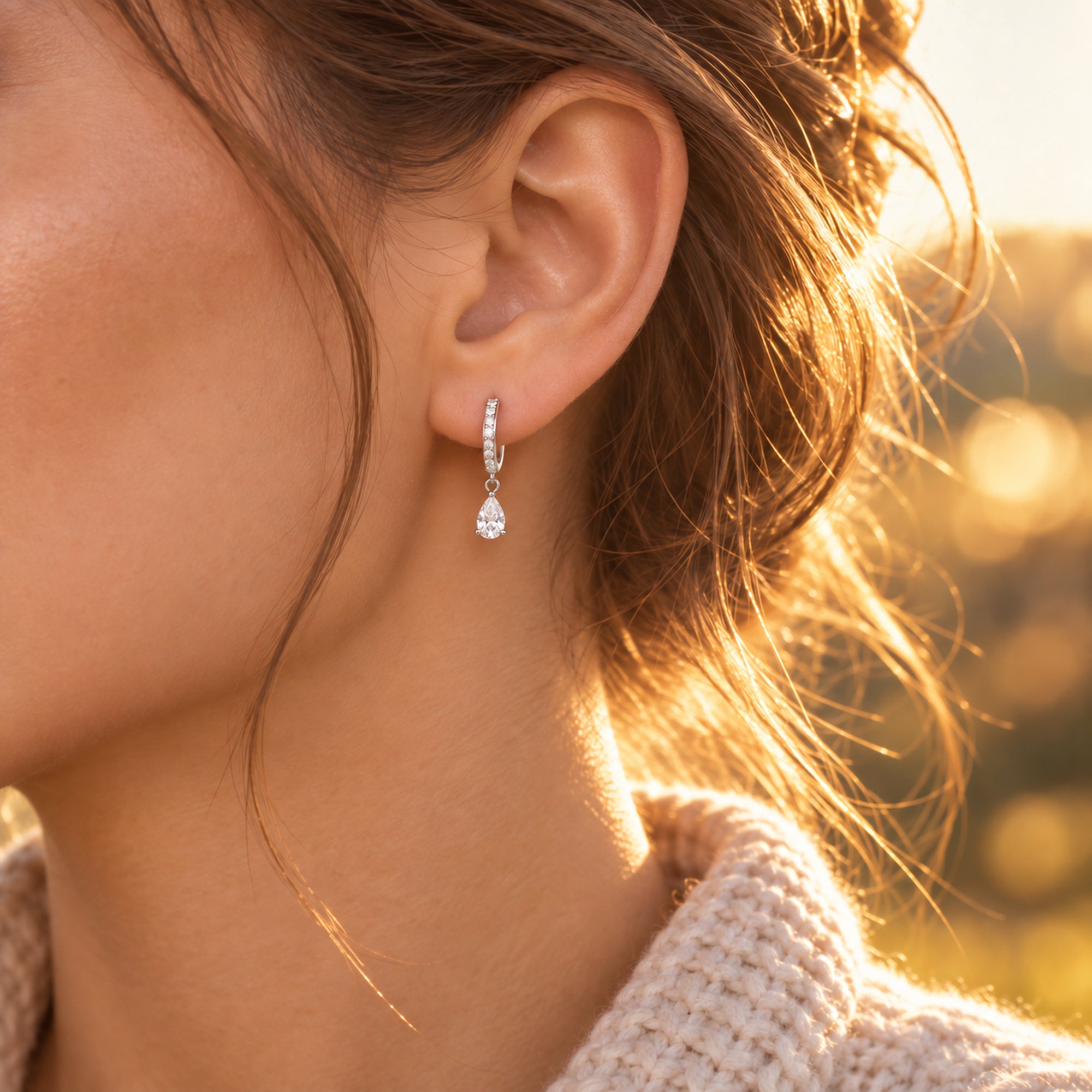 Tryndi Moon Dew Earrings for Women