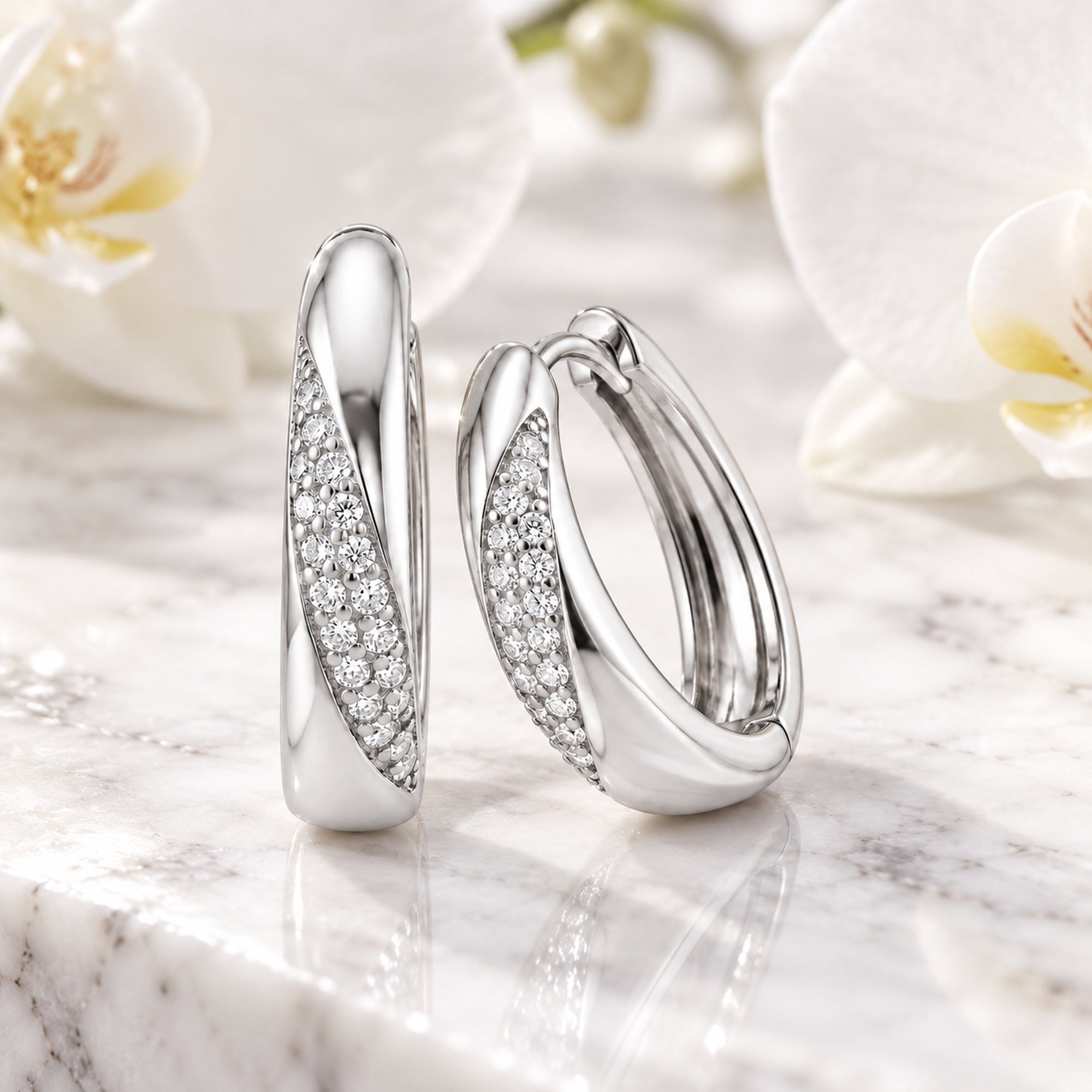 TRYNDI Frosted Crescent Earrings for Women
