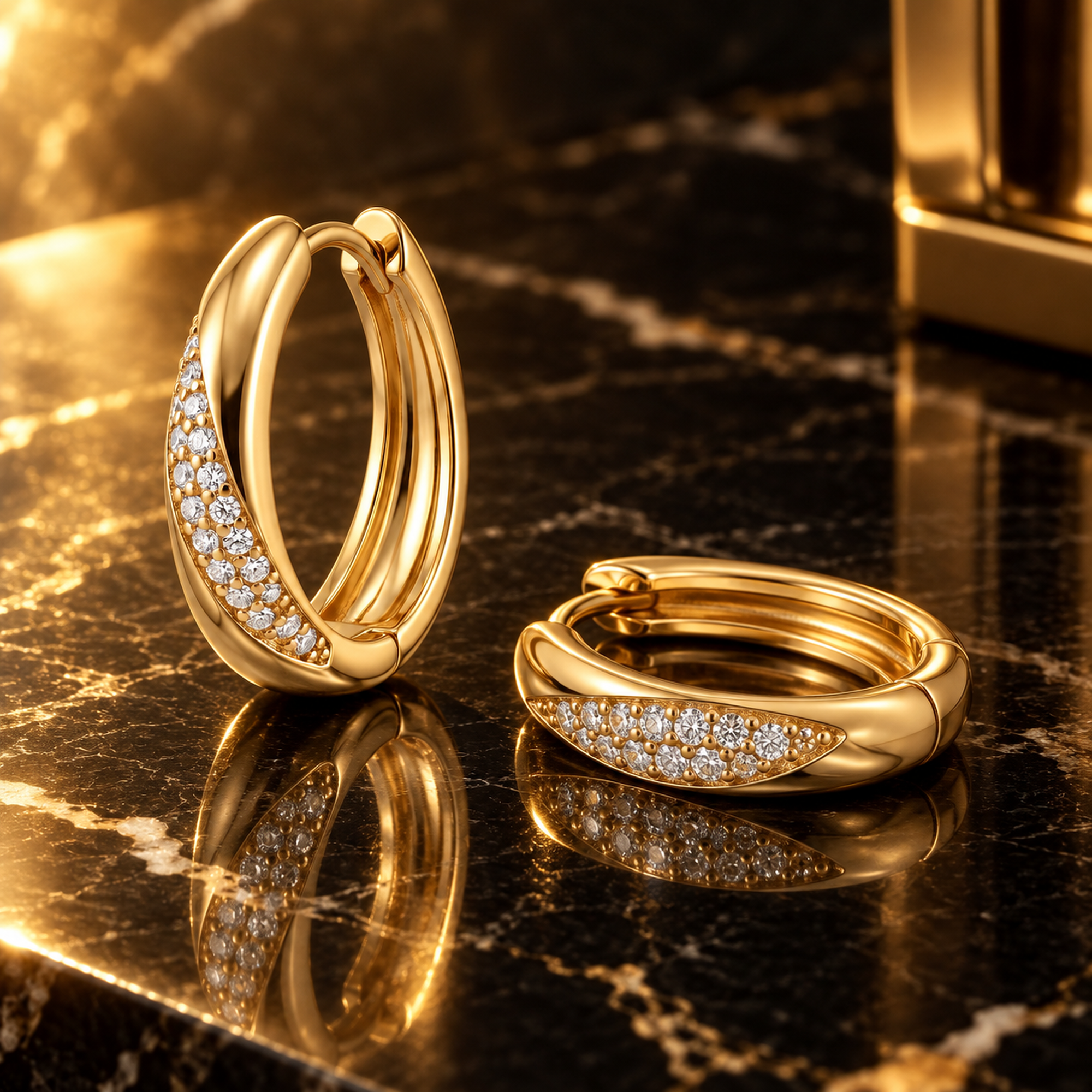 TRYNDI Frosted Crescent Earrings for Women