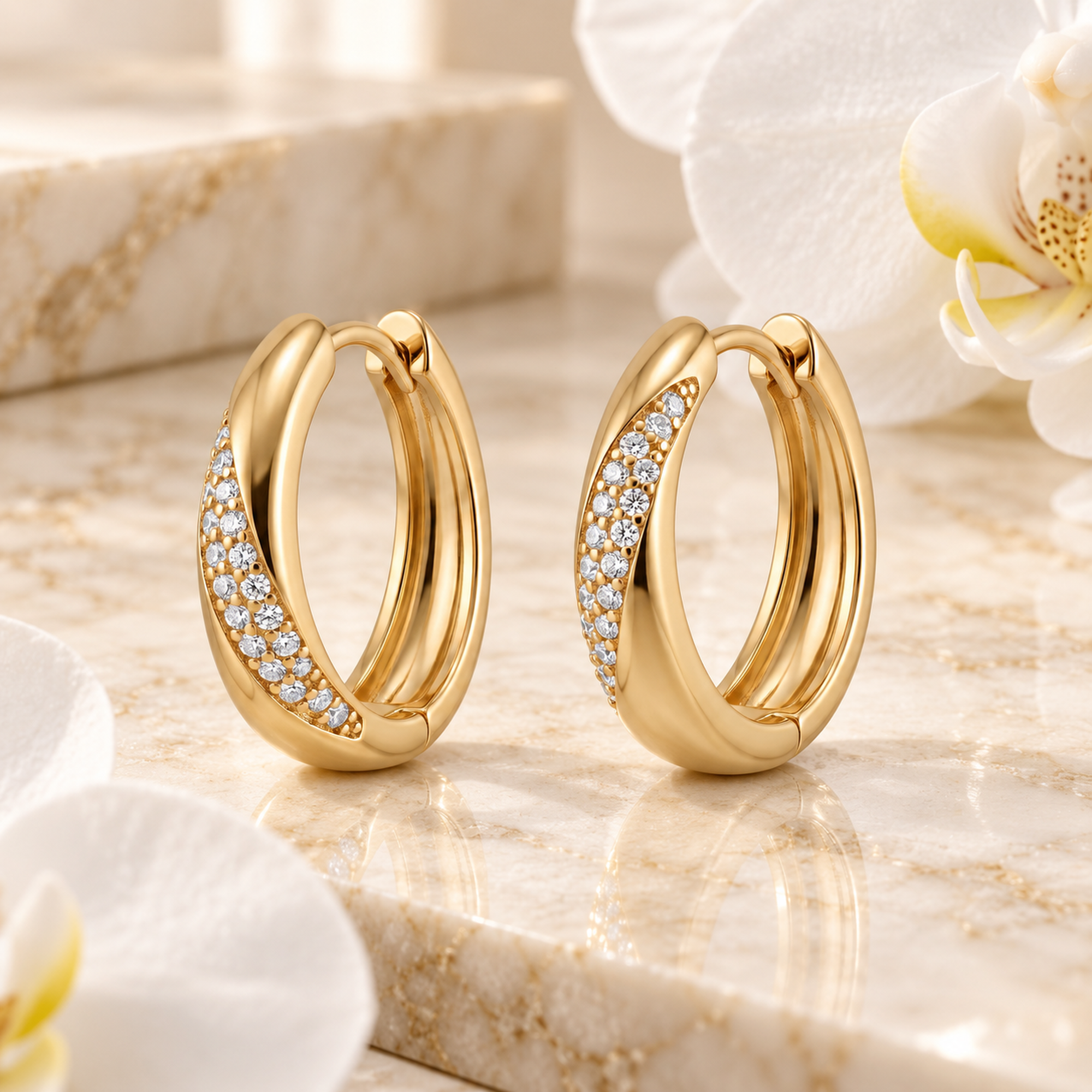 TRYNDI Frosted Crescent Earrings for Women