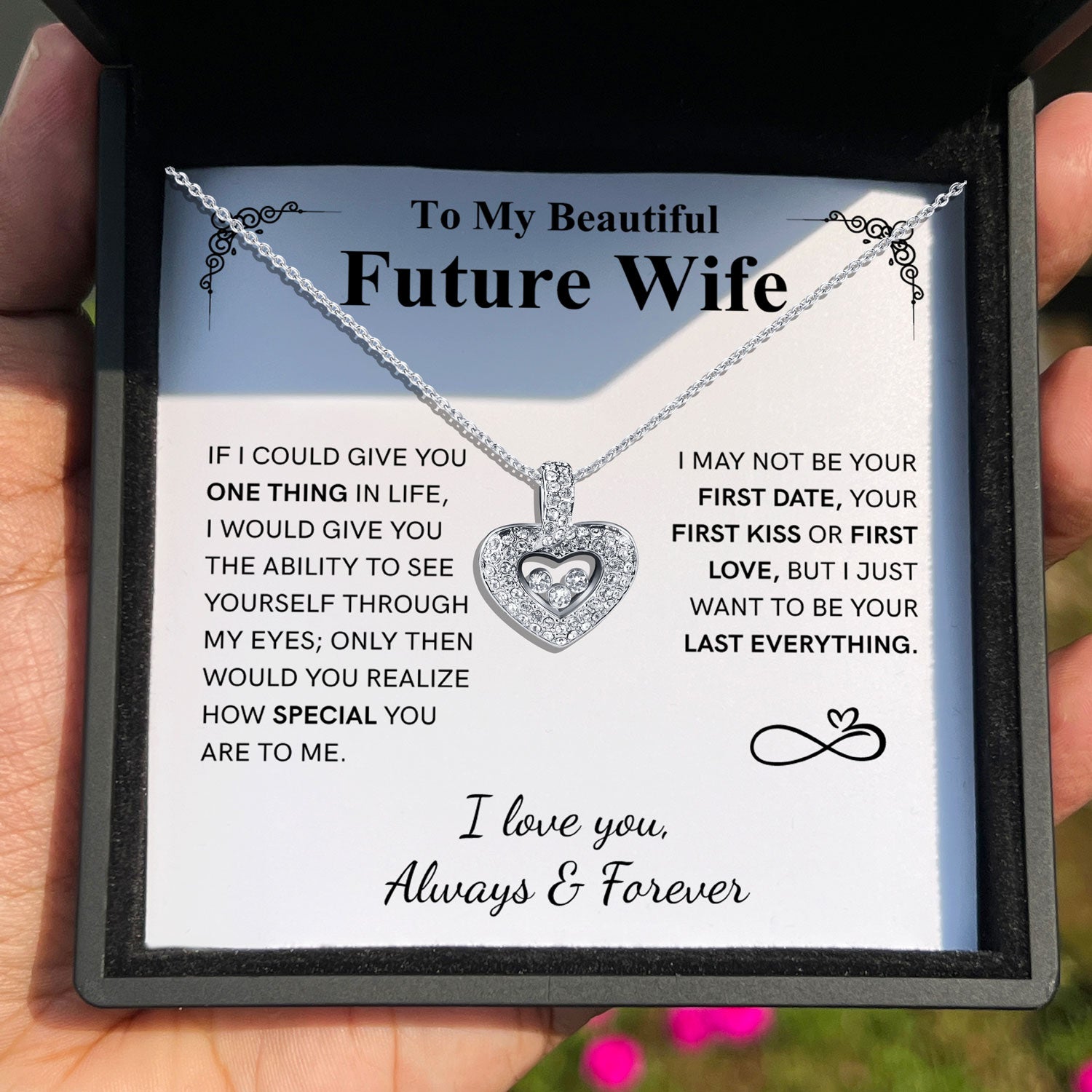 Message Card Necklace for Your Loved One