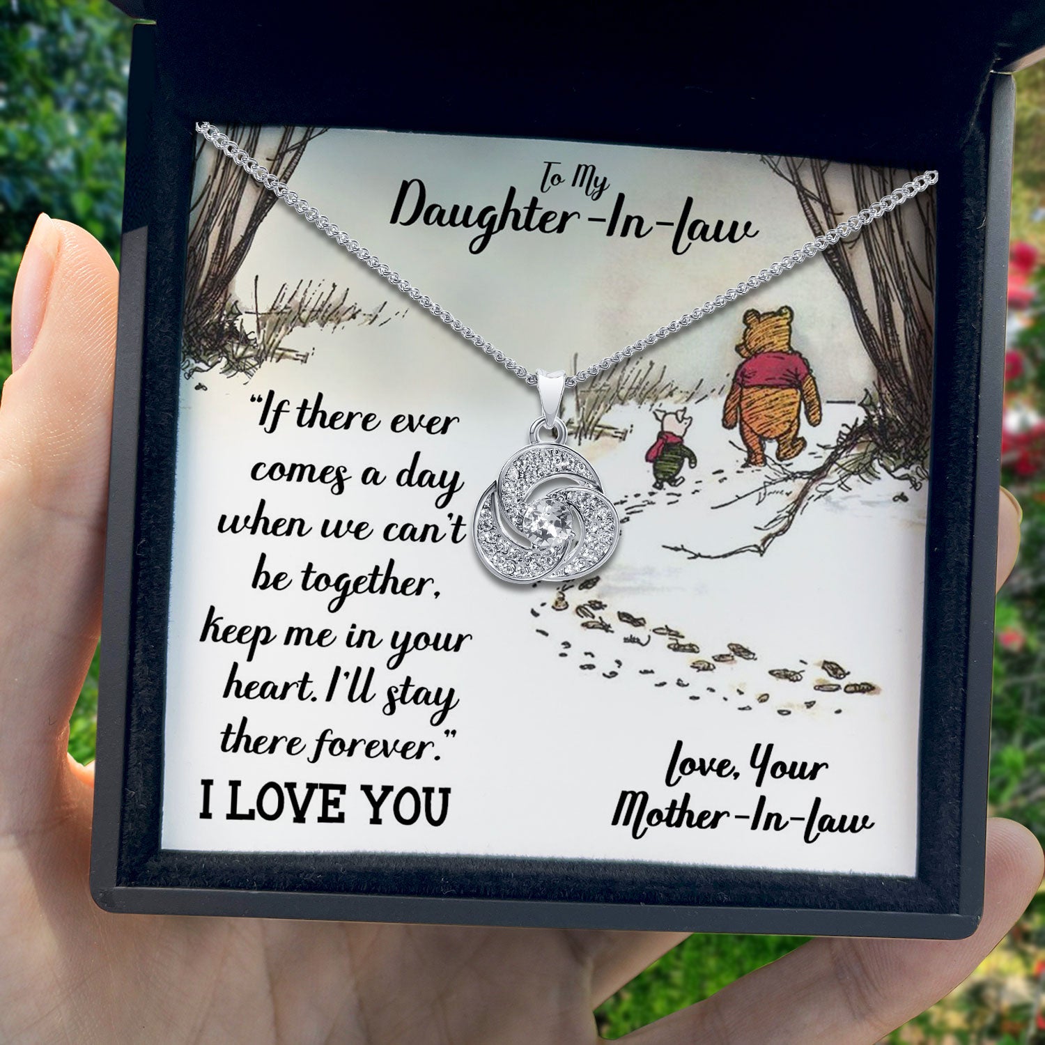 To My Daughter-in-Law - Keep Me In Your Heart - Tryndi Love Knot Necklace