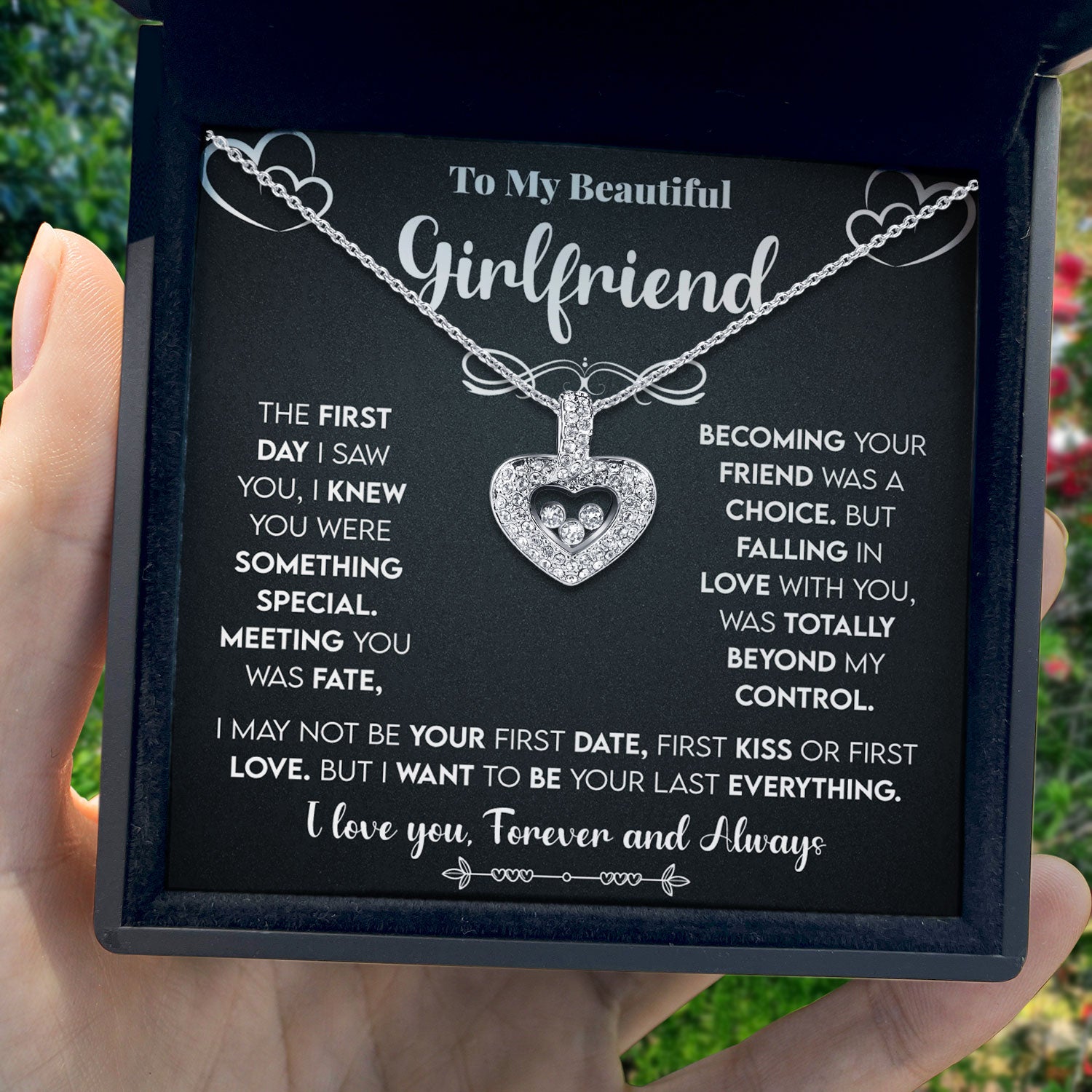 Message Card Necklace for Your Loved One