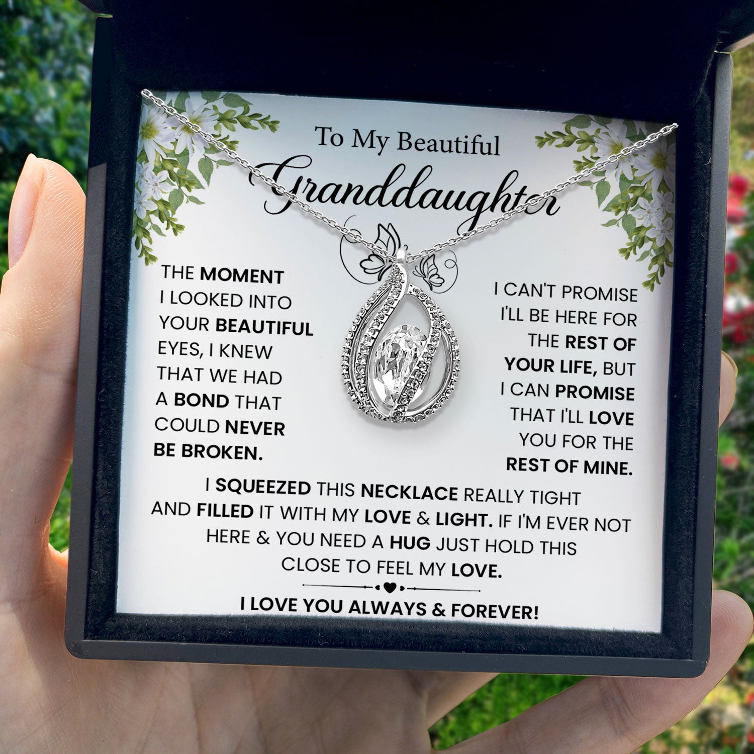 Message Card Necklace for Your Sunshine