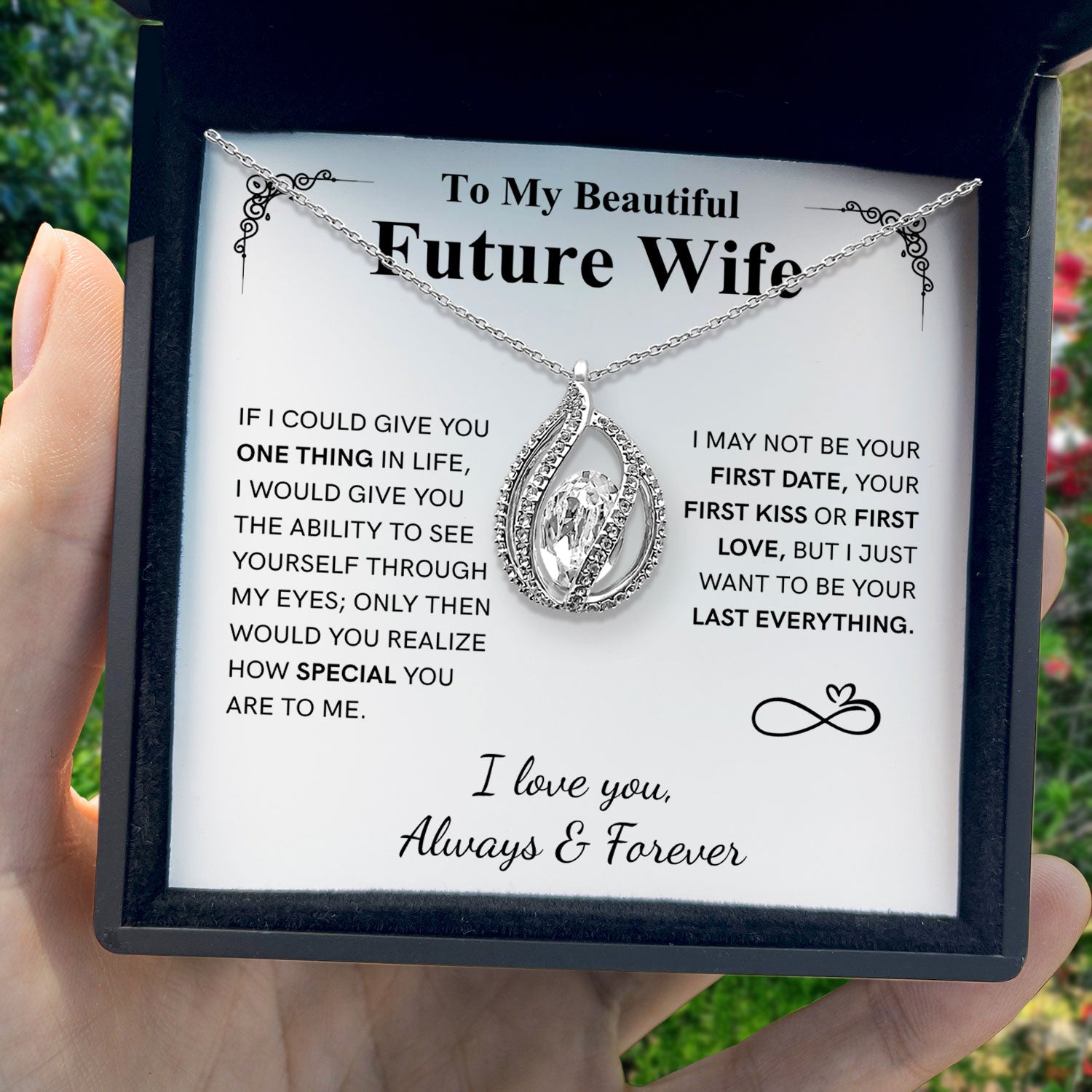 Message Card Necklace for Your Loved One