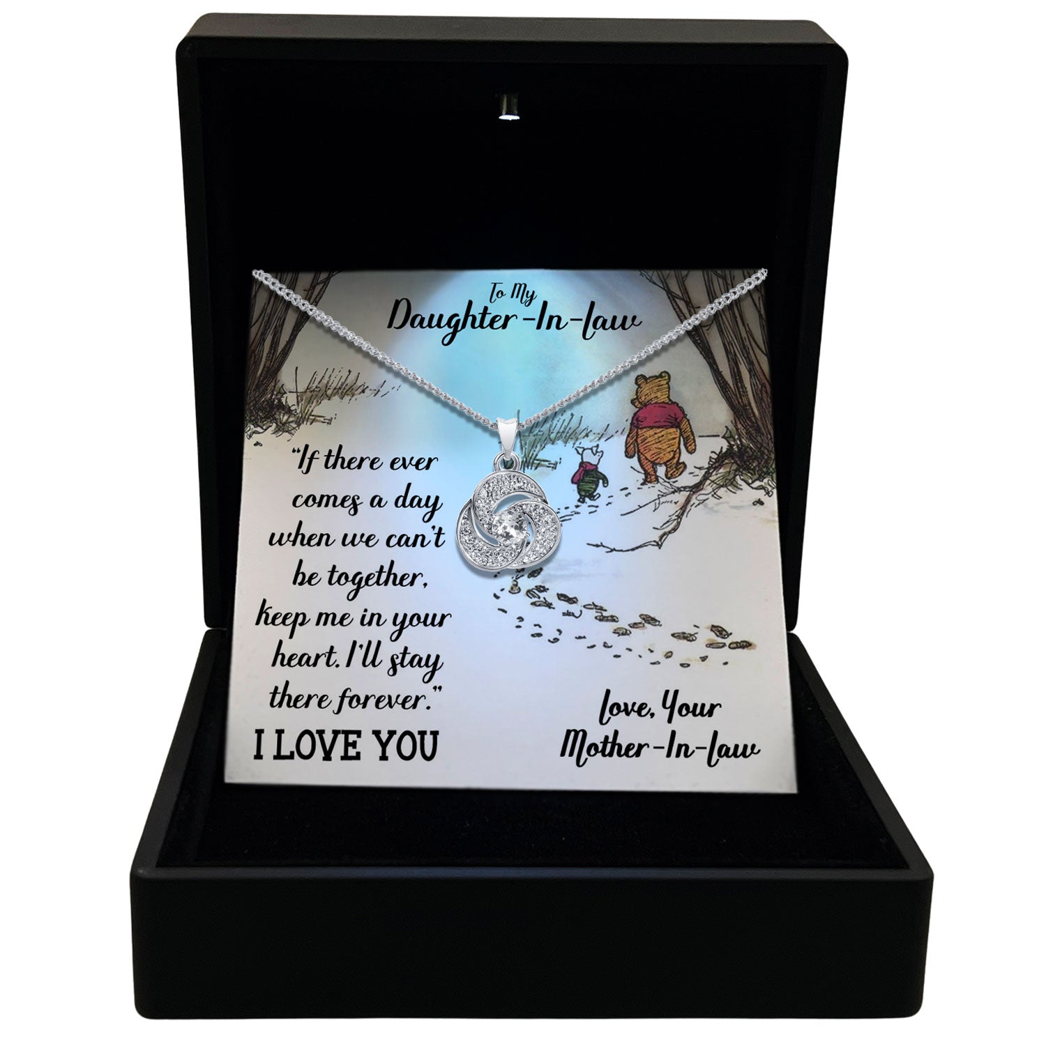 To My Daughter-in-Law - Keep Me In Your Heart - Tryndi Love Knot Necklace