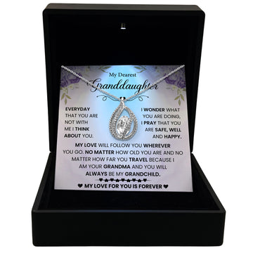 To My Dearest Granddaughter - I Pray That You Are Safe & Happy - Orbital Birdcage Necklace
