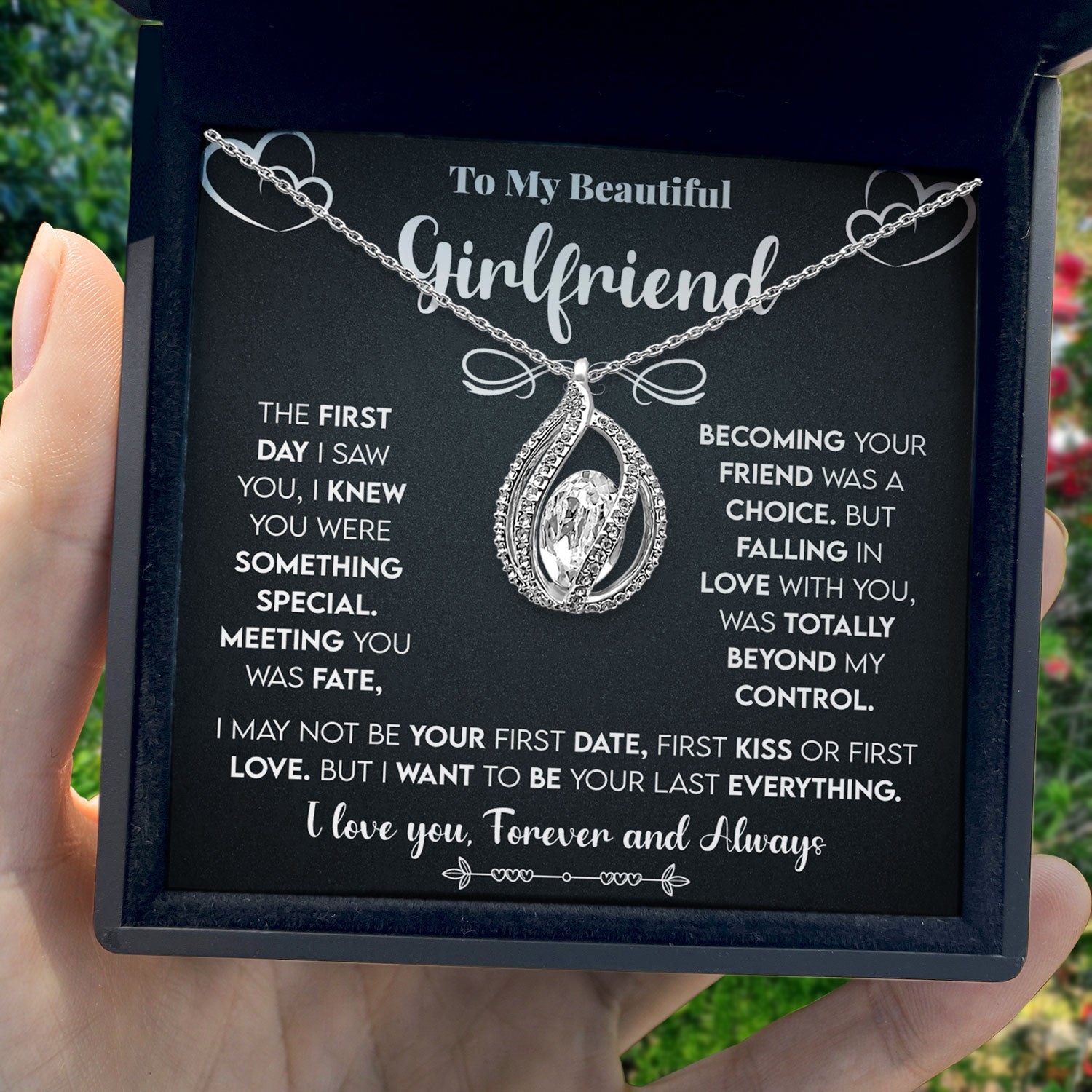 Message Card Necklace for Your Loved One