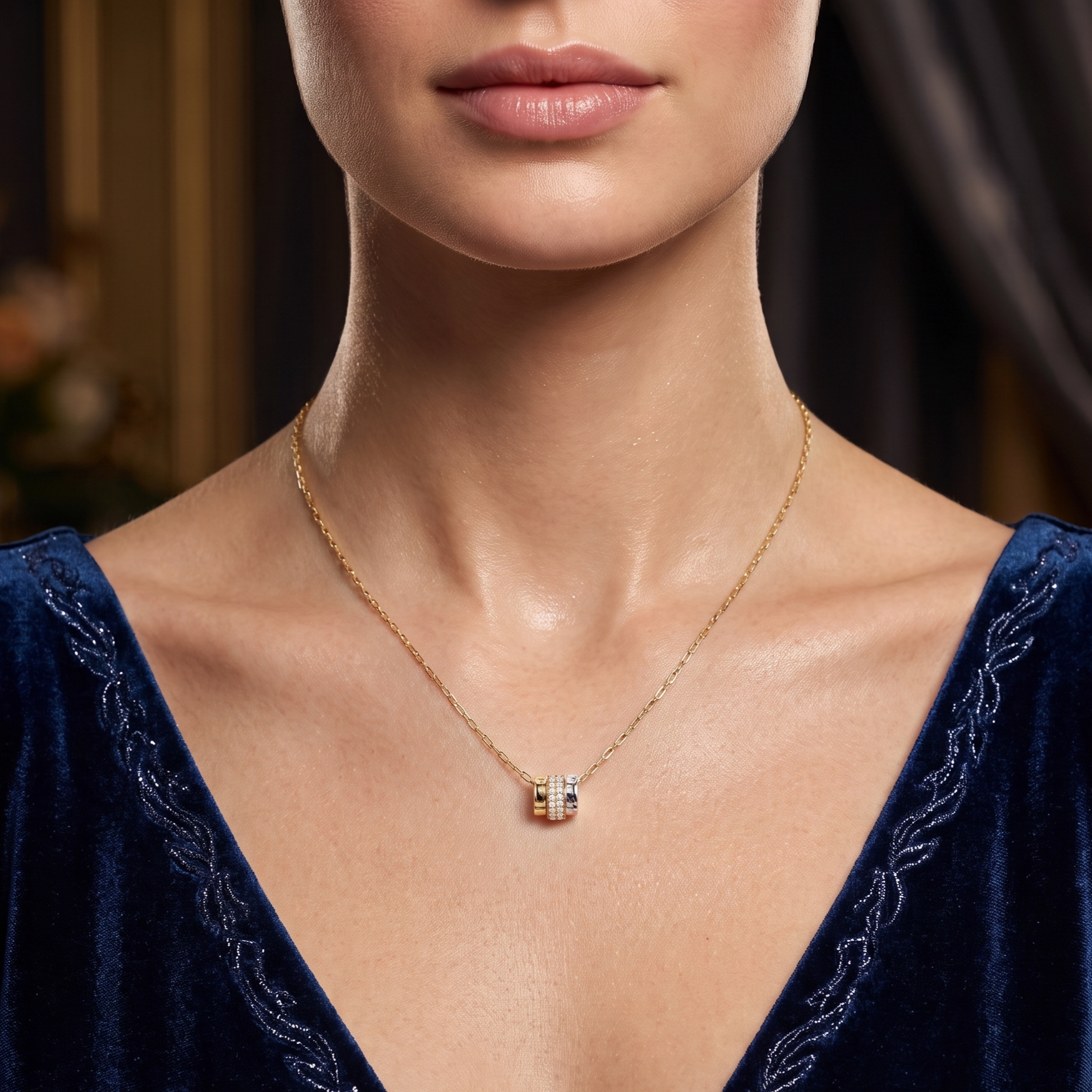 TRYNDI Trio Charm Necklace for women