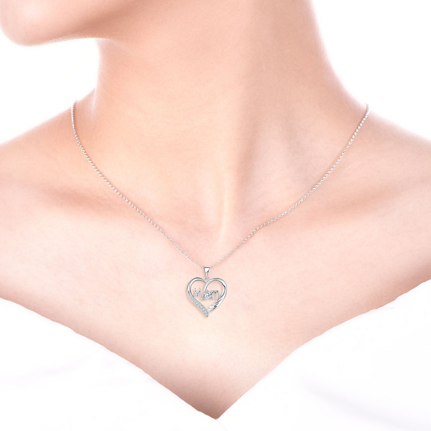 Moissanite Necklace for Mom