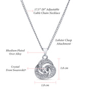 TRYNDI™  To My Grandma Love Knot Necklace With Authentic Swarovski Crystals