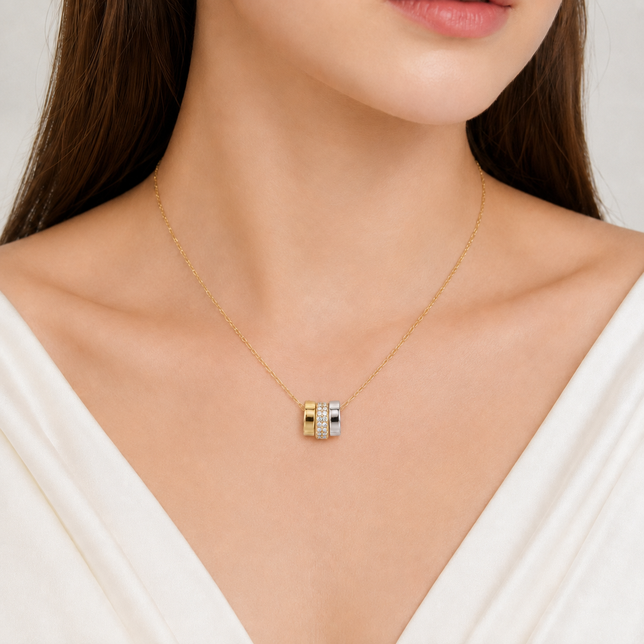 TRYNDI Trio Charm Necklace for women