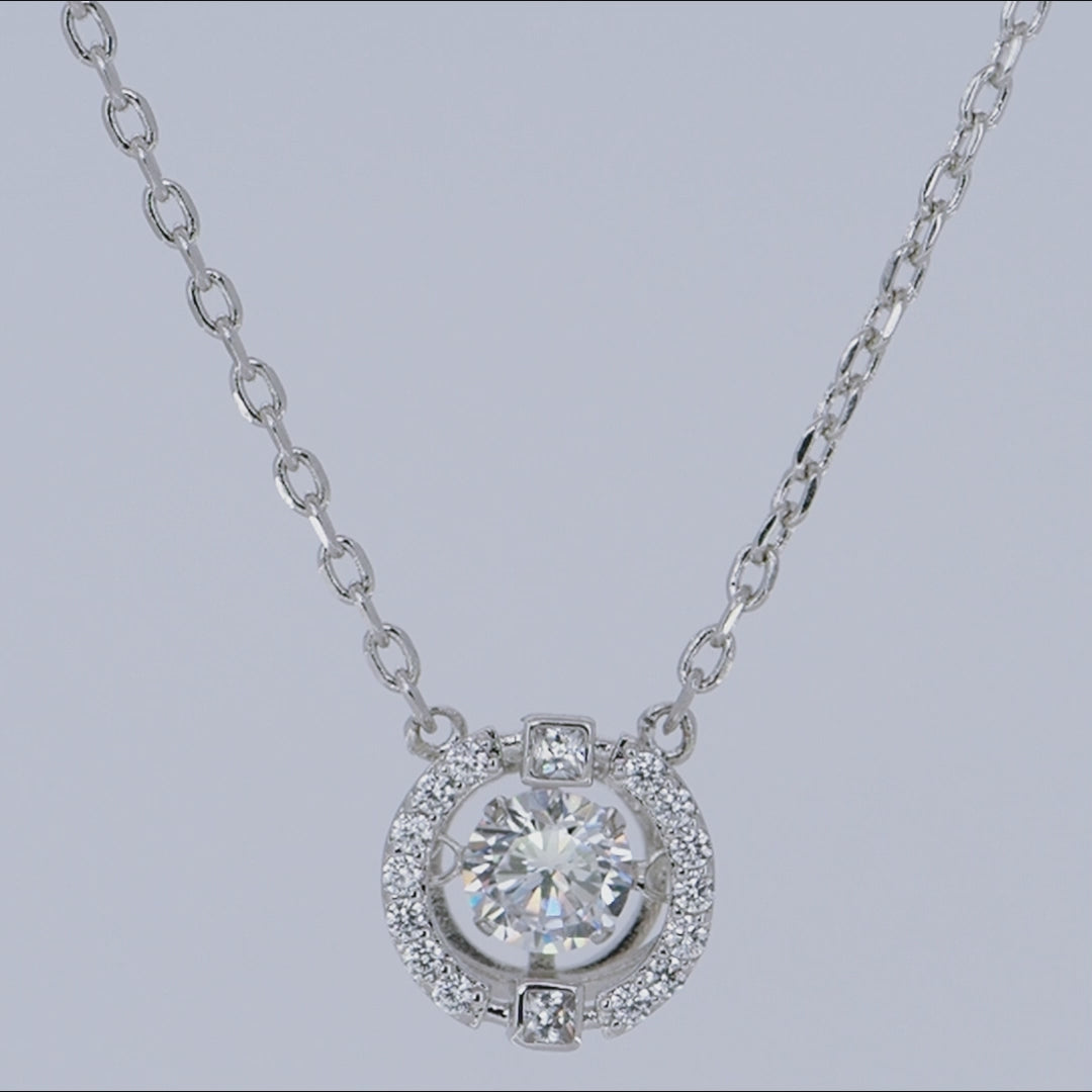 Crystal Halo Pendant Necklace